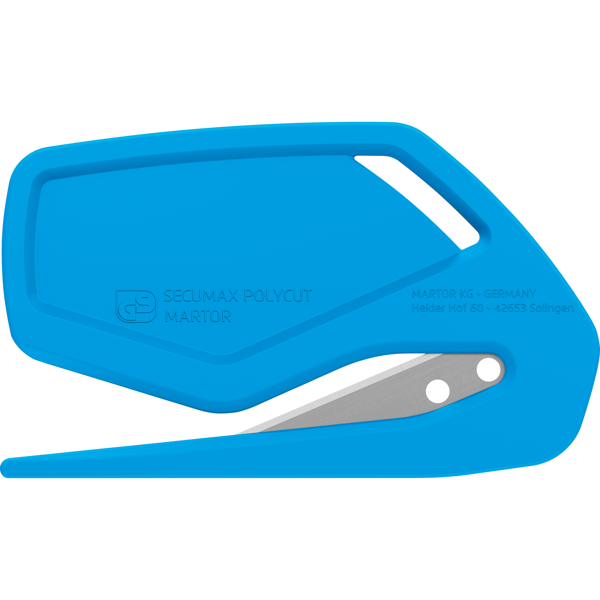 MARTOR Sicherheitsmesser SECUMAX POLYCUT Mehrweg 3mm Stahl nicht rostfrei blau 10 St./Pack.