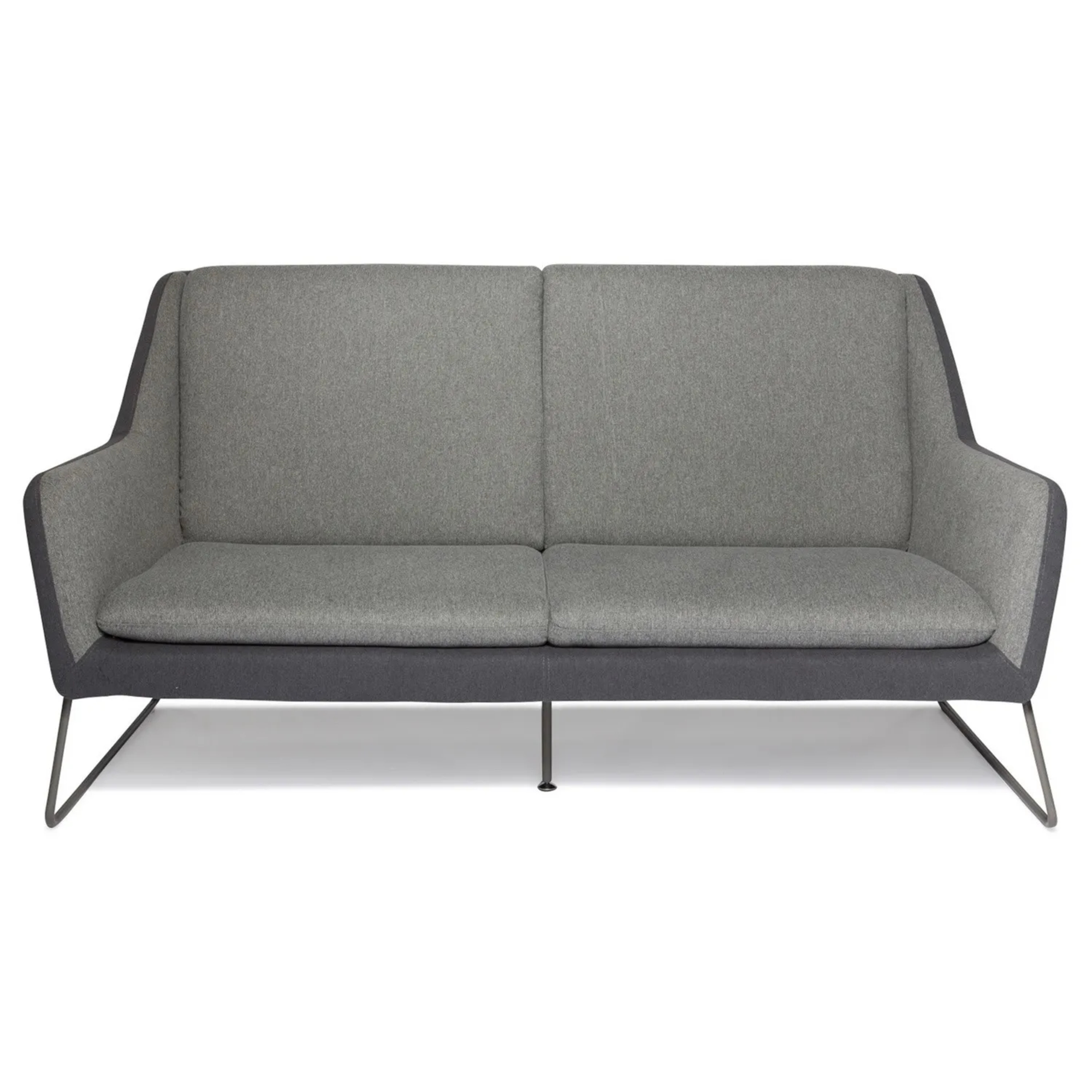 hjh OFFICE Sofa LAGUN 174 x 97 x 84 cm (B x H x T) 100 % Polyester hellgrau/dunkelgrau
