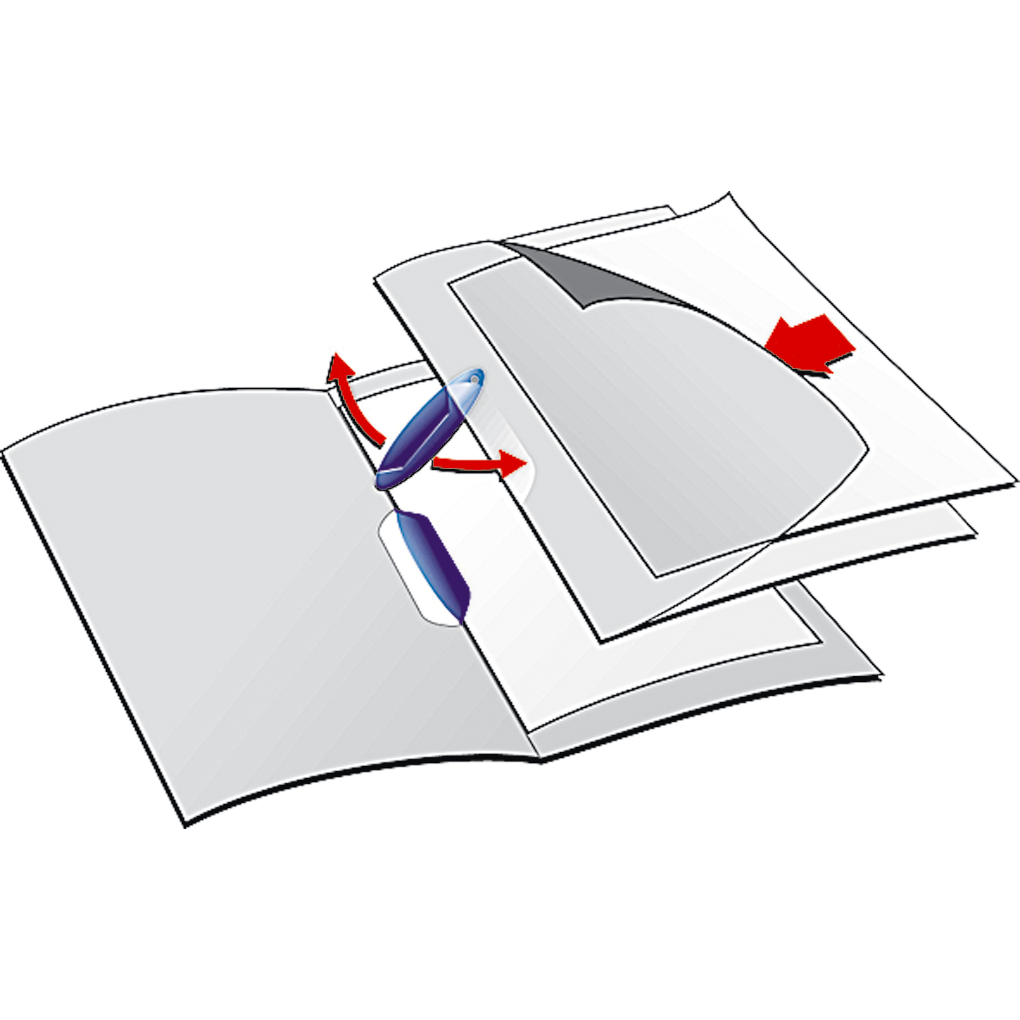 DURABLE Klemmmappe SWINGCLIP® DIN A4 Polypropylen Farbe der Rückseite: transparent Farbe der Klemme: je 5 x rot, gelb, grün, dunkelblau, schwarz 25 St./Pack.