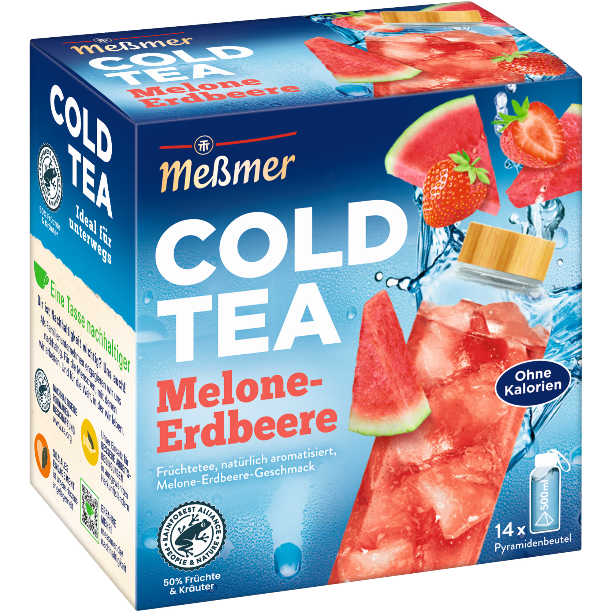 Meßmer Tee Cold Tea Melone-Erdbeere 14 Btl./Pack.