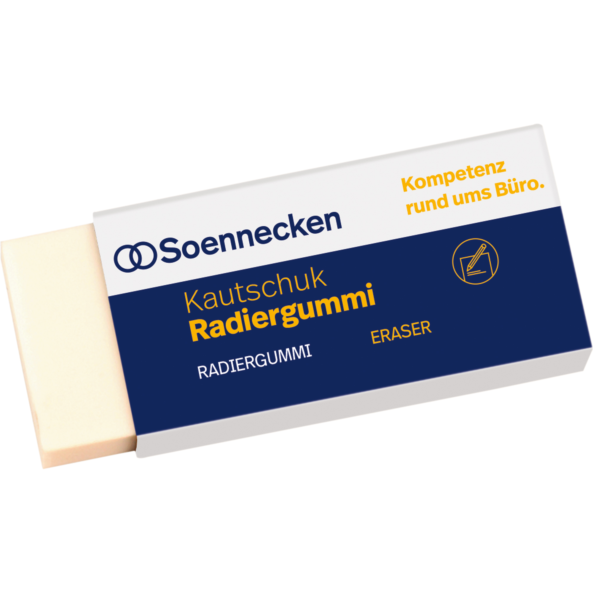 Soennecken Radierer Bleistifte, Buntstifte 2,2 x 1,2 x 6,1 cm (B x H x L) Kautschuk weiß