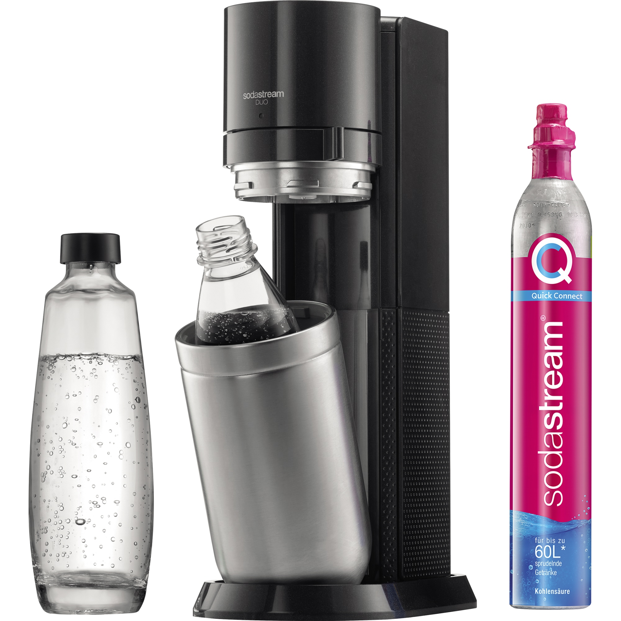 Wassersprudler DUO Titan 15,8 x 44 x 31 cm (B x H x T) Kunststoff titan