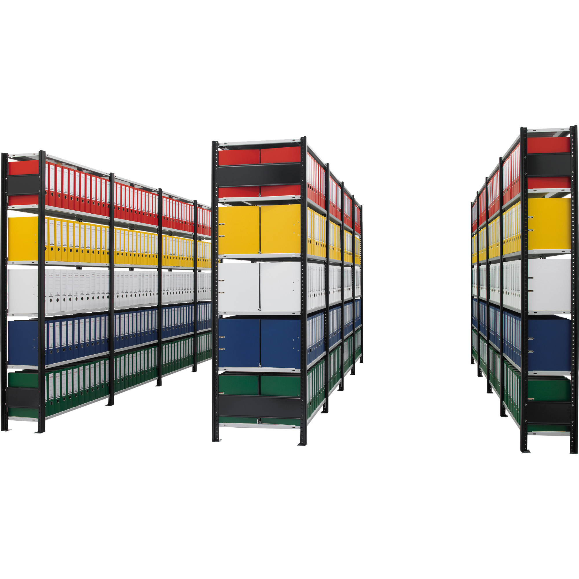 SCHULTE Grundregal MULTIplus85 1.000 x 2.000 x 300 mm (B x H x T) 6 Fachböden 85kg inkl. Abdeckkappen, Klemmfüße Stahl