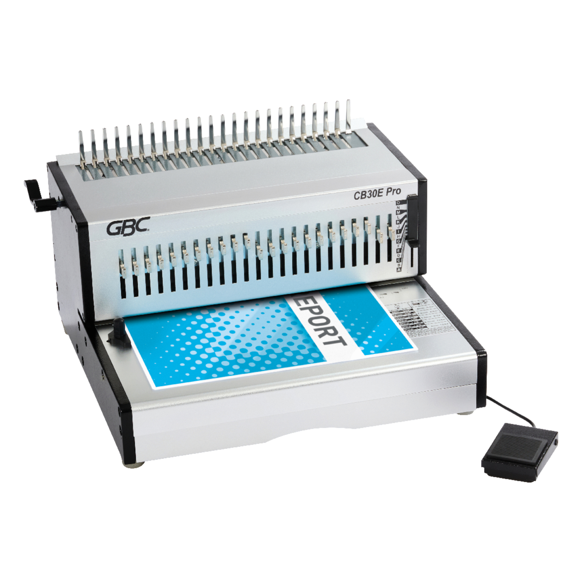 GBC® Plastikbindegerät CombBind® CB30E Pro 45,1 x 25,5 x 39,7 cm (B x H x T) DIN A4 51mm silber