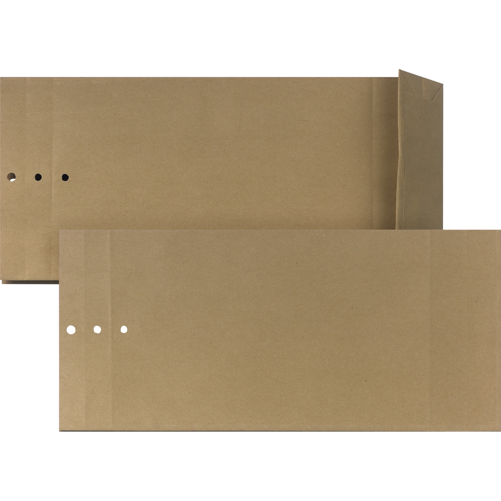 BONG Musterbeutel M50 140 x 305 x 50 mm (B x H x T) mit Lochung für Klammer Kraftpapier braun 250 St./Pack.