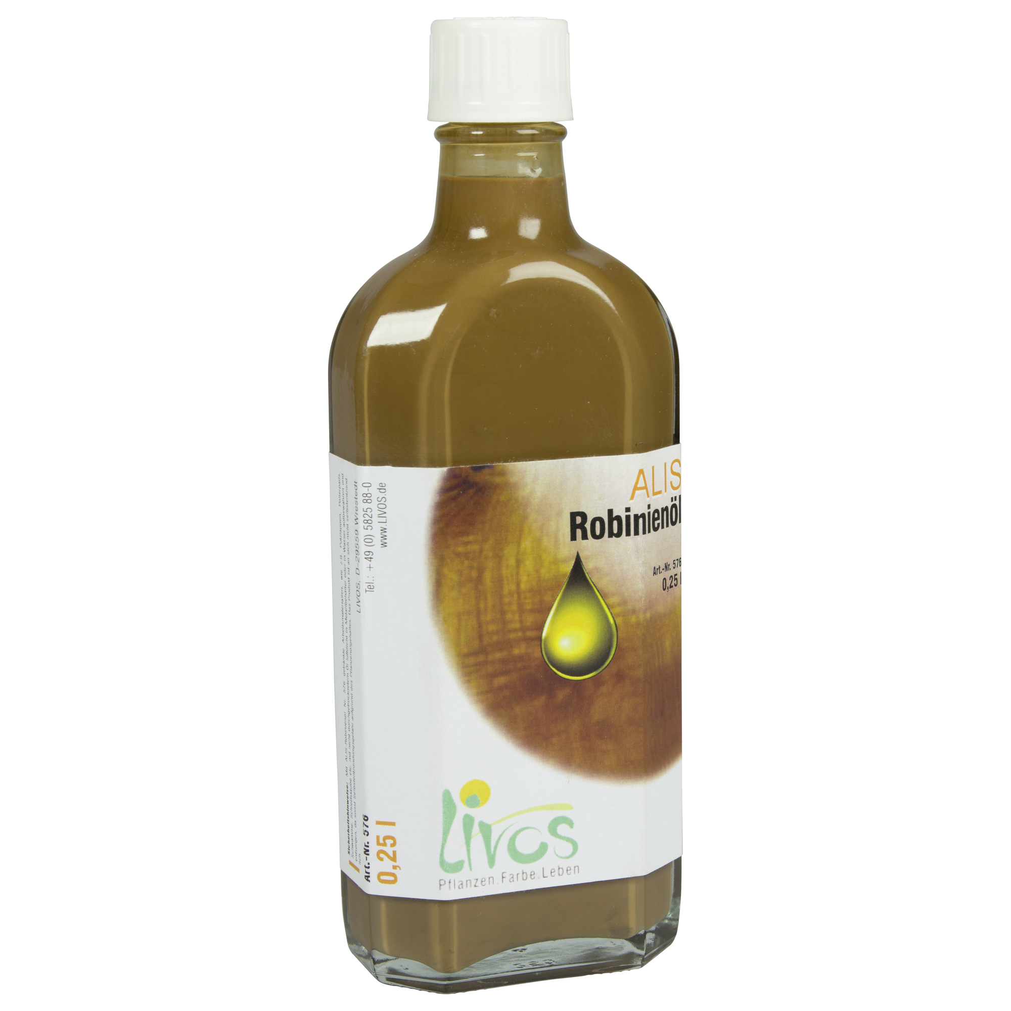 LIVOS Holzpflegeöl ALIS Robinie, witterungsbeständige Holzarten Flasche 0,25l