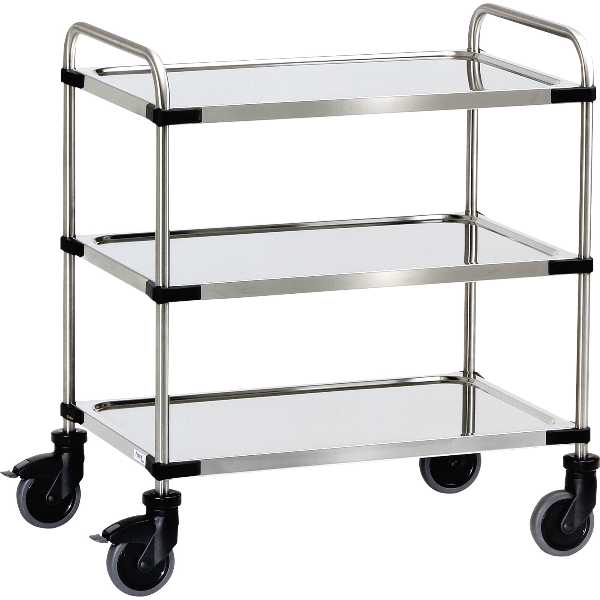 Fetra Servierwagen 95 x 70 cm (H x L) 150kg Chrom/Nickel/Stahl
