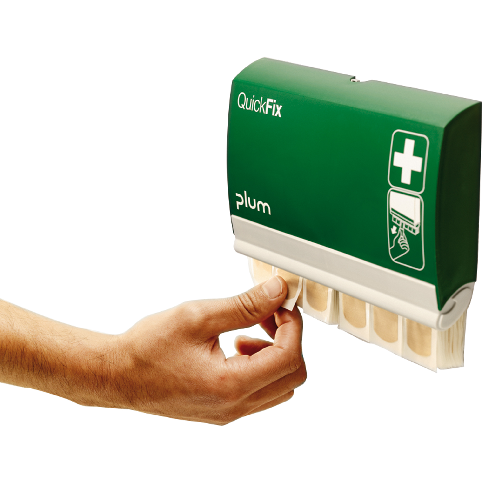 QuickFix Pflasterspender QuickFix Elastic 13,5 x 23 x 3 cm (B x H x T) gefüllt Kunststoff grün