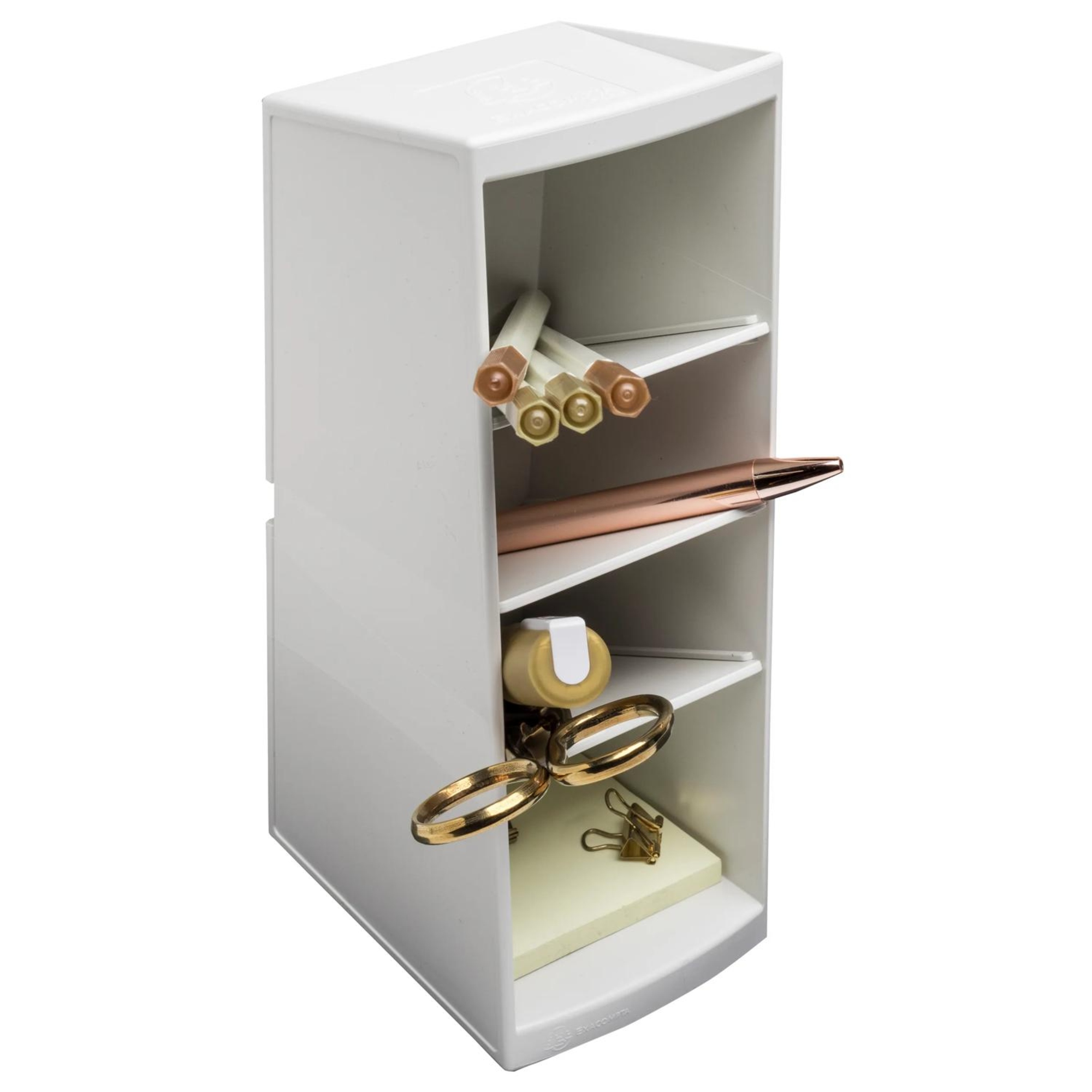 Exacompta Tischorganizer Multitower AutentiK 8 x 23 x 11 cm (B x H x T) Polystyrol weiß