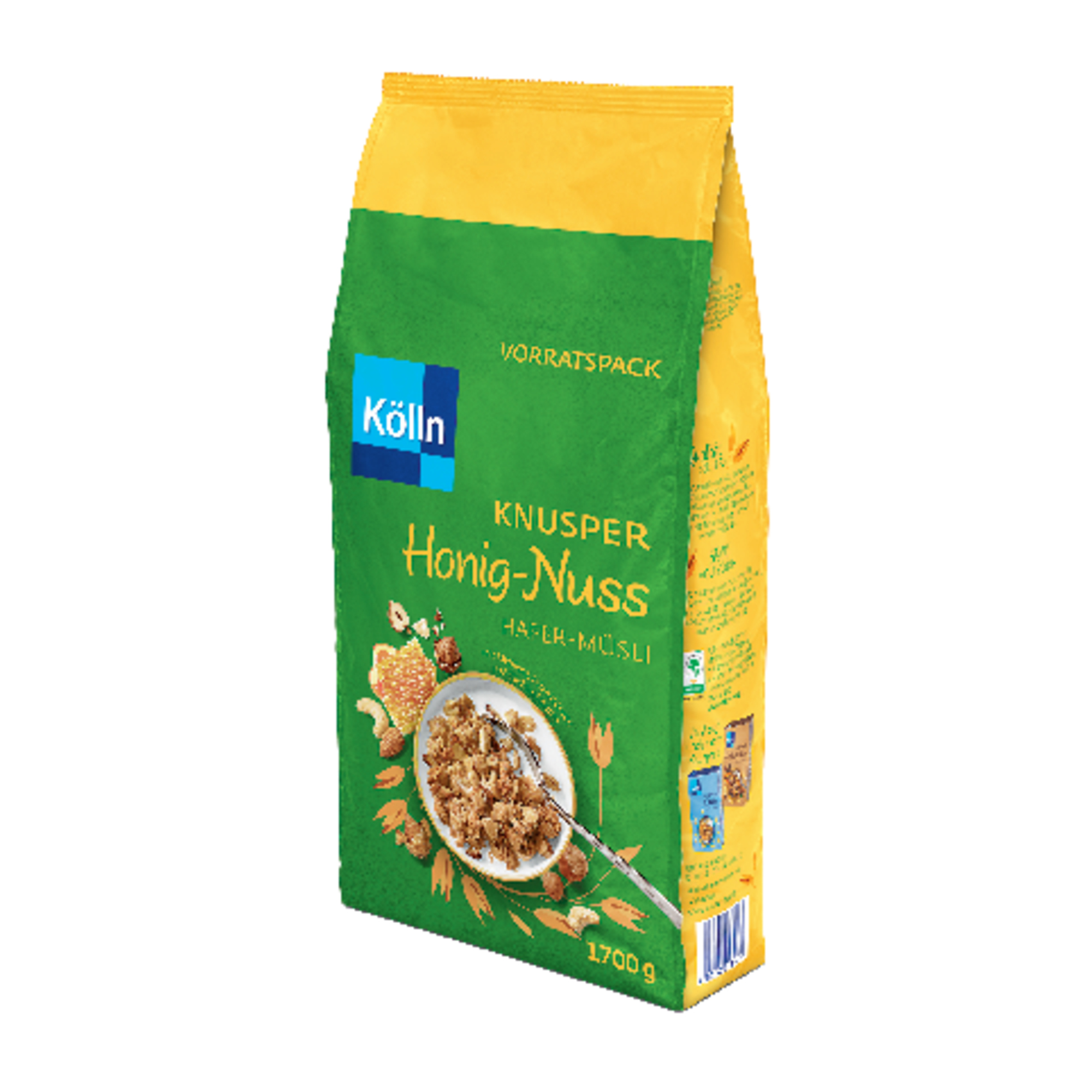 Kölln Müsli Knusper Honig-Nuss 4 x 1.700 g/Pack.