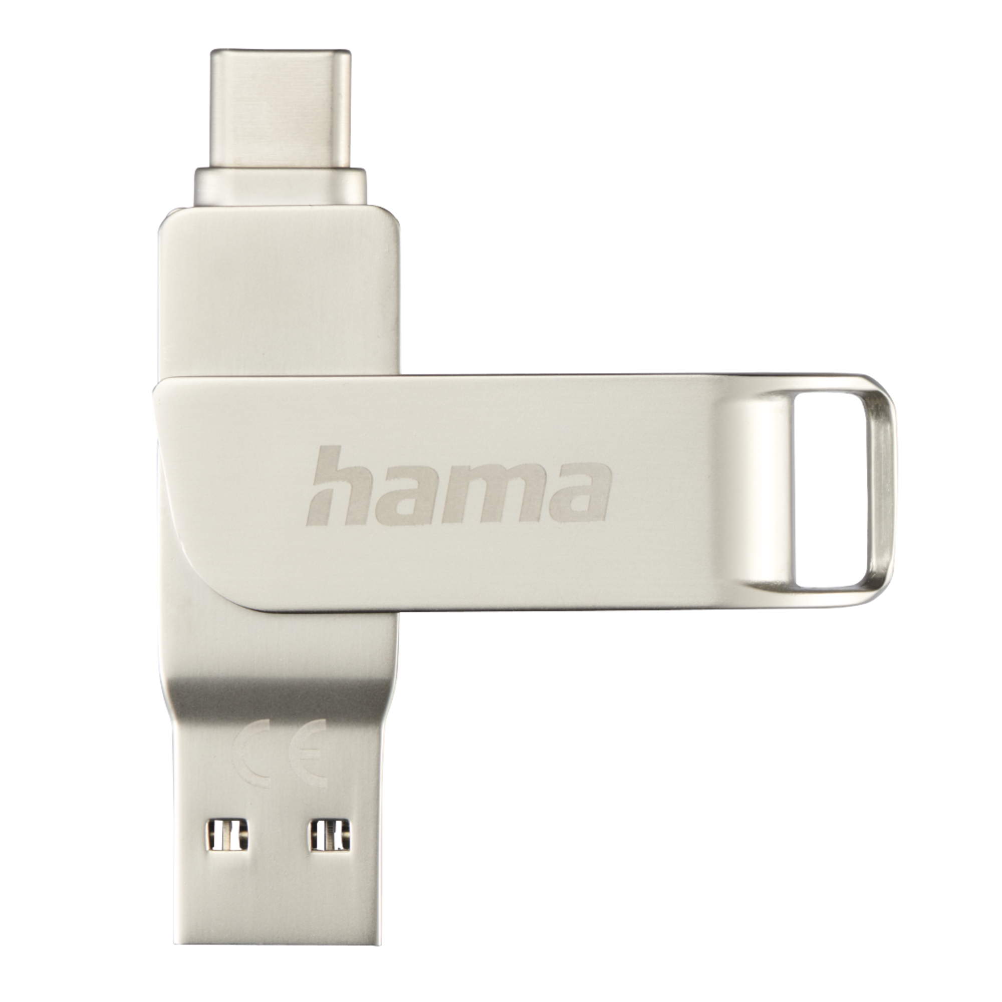 Hama USB-Stick C-Rotate Pro USB 3.0, USB 3.1 Gen 1 64Gbyte silber