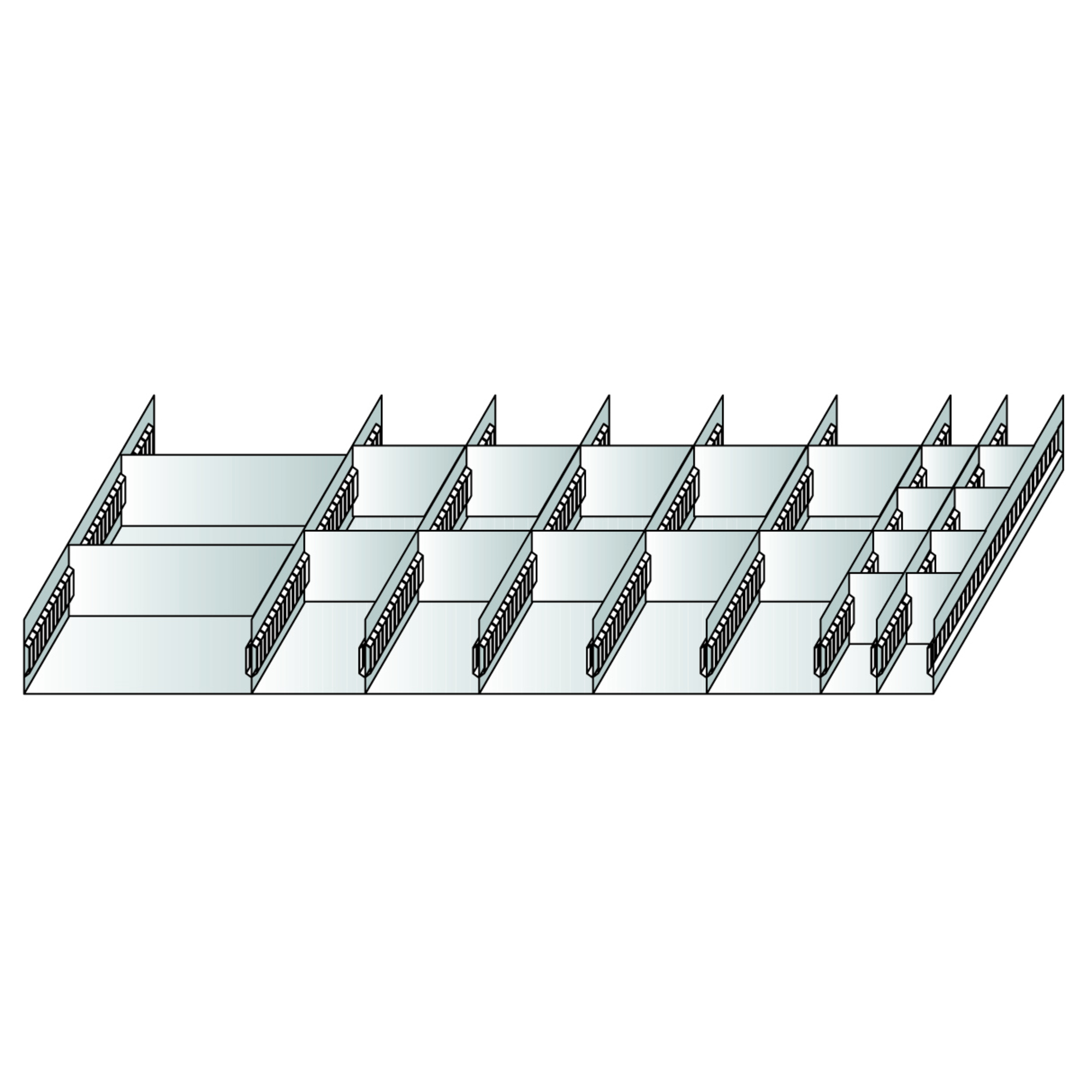 SCHULTE Schubladenteiler Aluminium aluminium