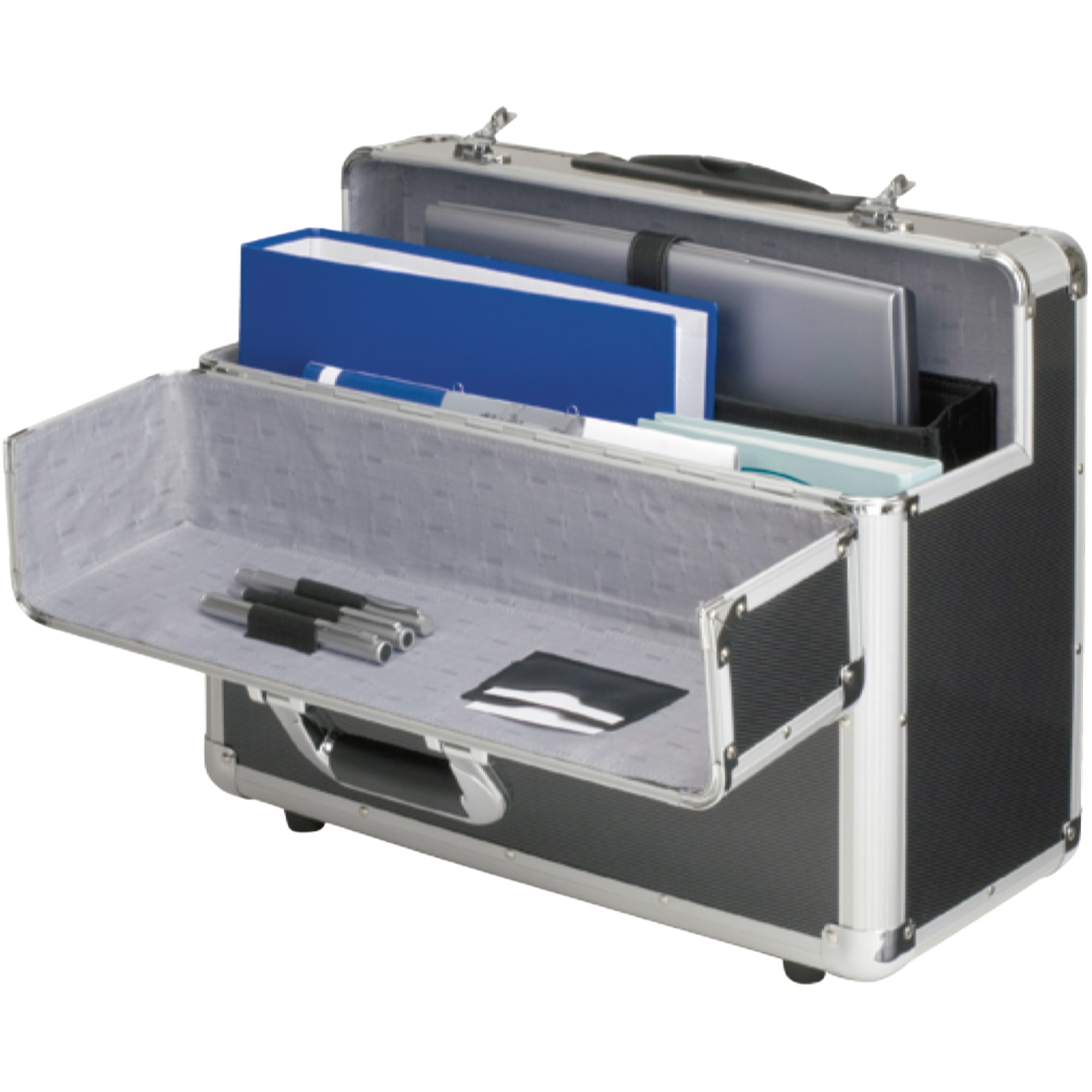 ALUMAXX® Pilotenkoffer C-2 48,5 x 40 x 23 cm (B x H x T) Zahlenkombinationsschloss Aluminium silber/carbon