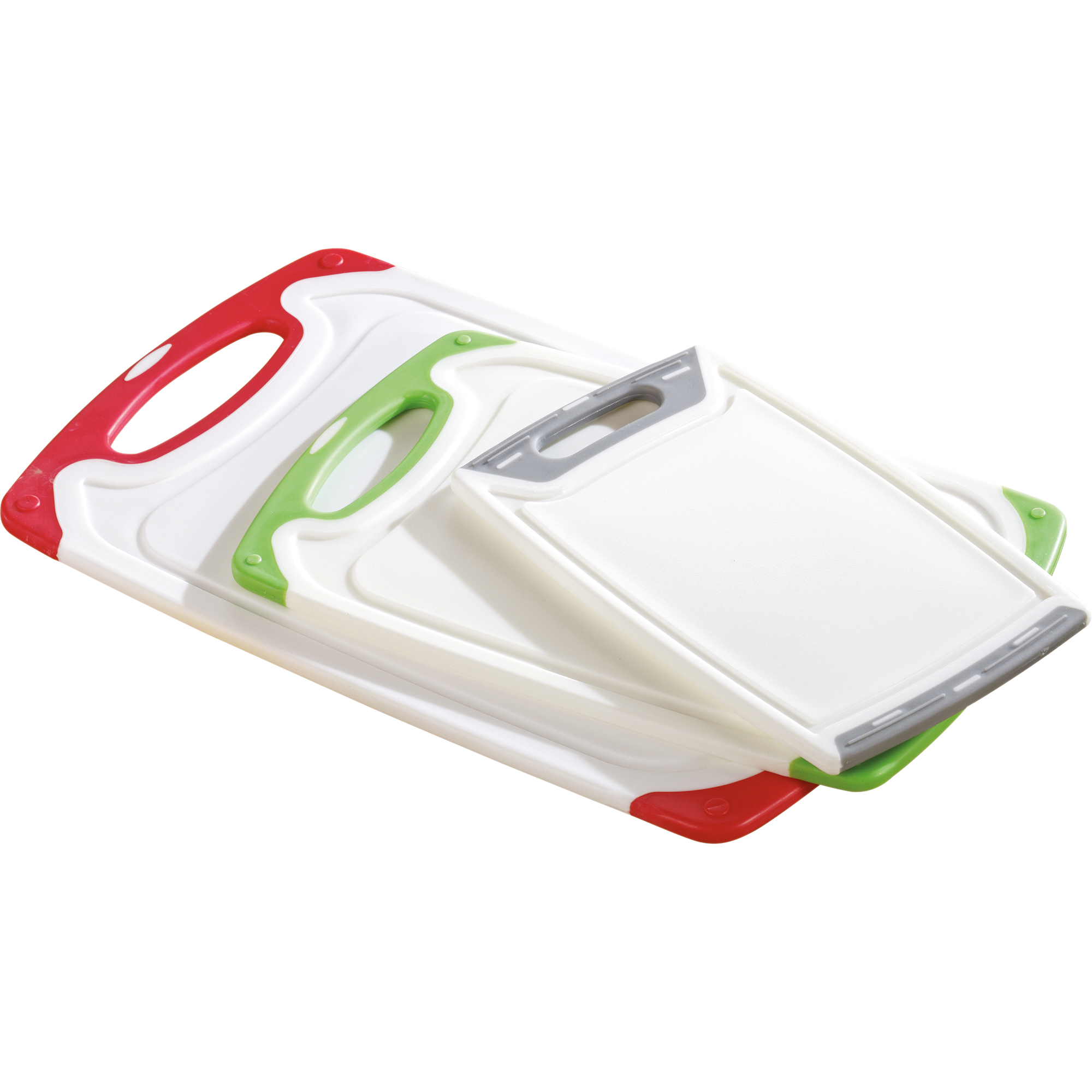 Esmeyer® Schneidebrett Star je 1 Brett 25,5 x 14,7 cm (B x L), 31,6 x 19,6 cm (B x L), 40 x 23,5 cm (B x L) Kunststoff weiß 3 St./Pack.