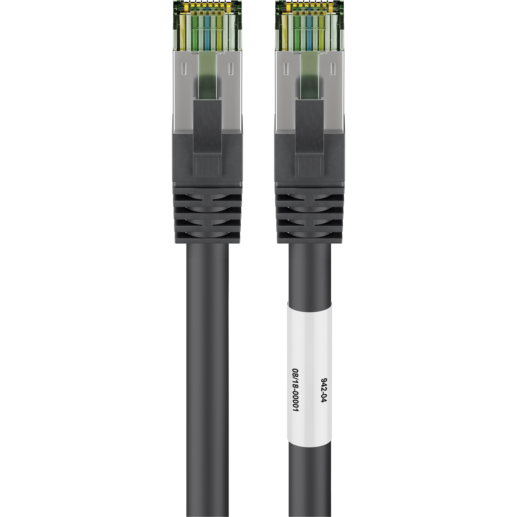 Goobay® Netzwerkkabel CAT 8.1 RJ45-Stecker/RJ45-Stecker 3m geschirmt schwarz