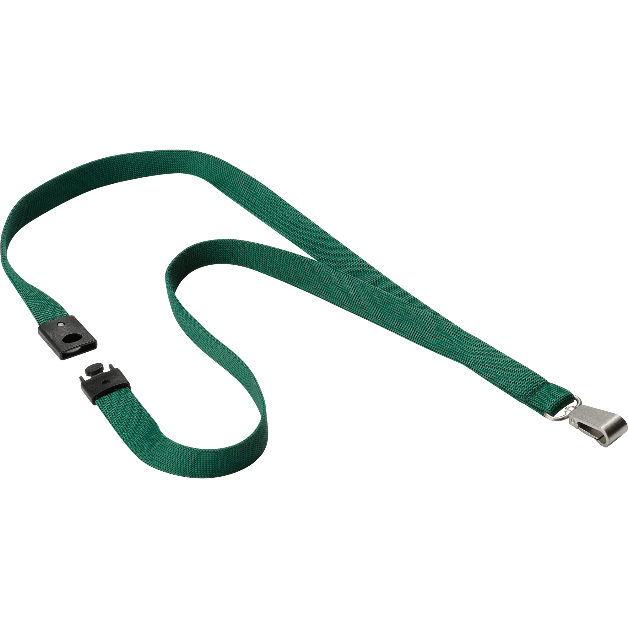 DURABLE Textilband SOFT COLOUR DURABLE Ausweishalter 1,5 x 44 cm (B x L) Sicherheitsverschluss Karabinerhaken dunkelgrün/petrol 10 St./Pack.