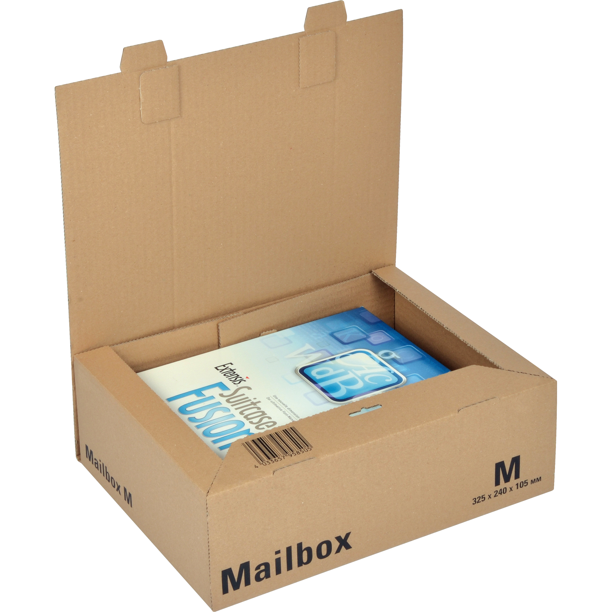 ColomPac® Versandkarton Mailbox M Innenmaße: 32,5 x 10,5 x 24 cm (B x H x T) Außenmaße: 33 x 11 x 25,3 cm (B x H x T) Wellpappe 1-wellig braun