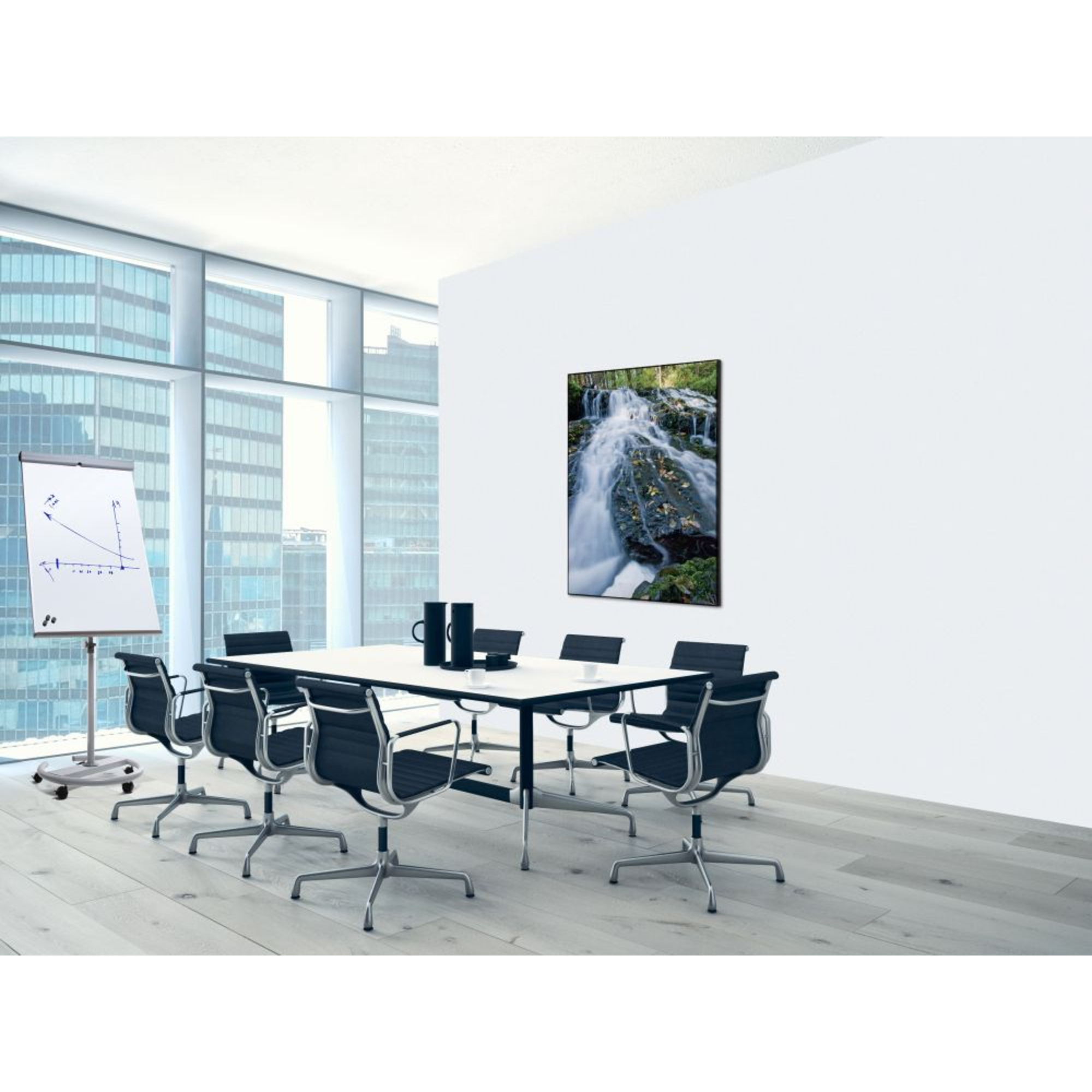 Showdown® Displays Dekobild Wasserfallwald 84,1 x 59,4 cm (B x H) Holz