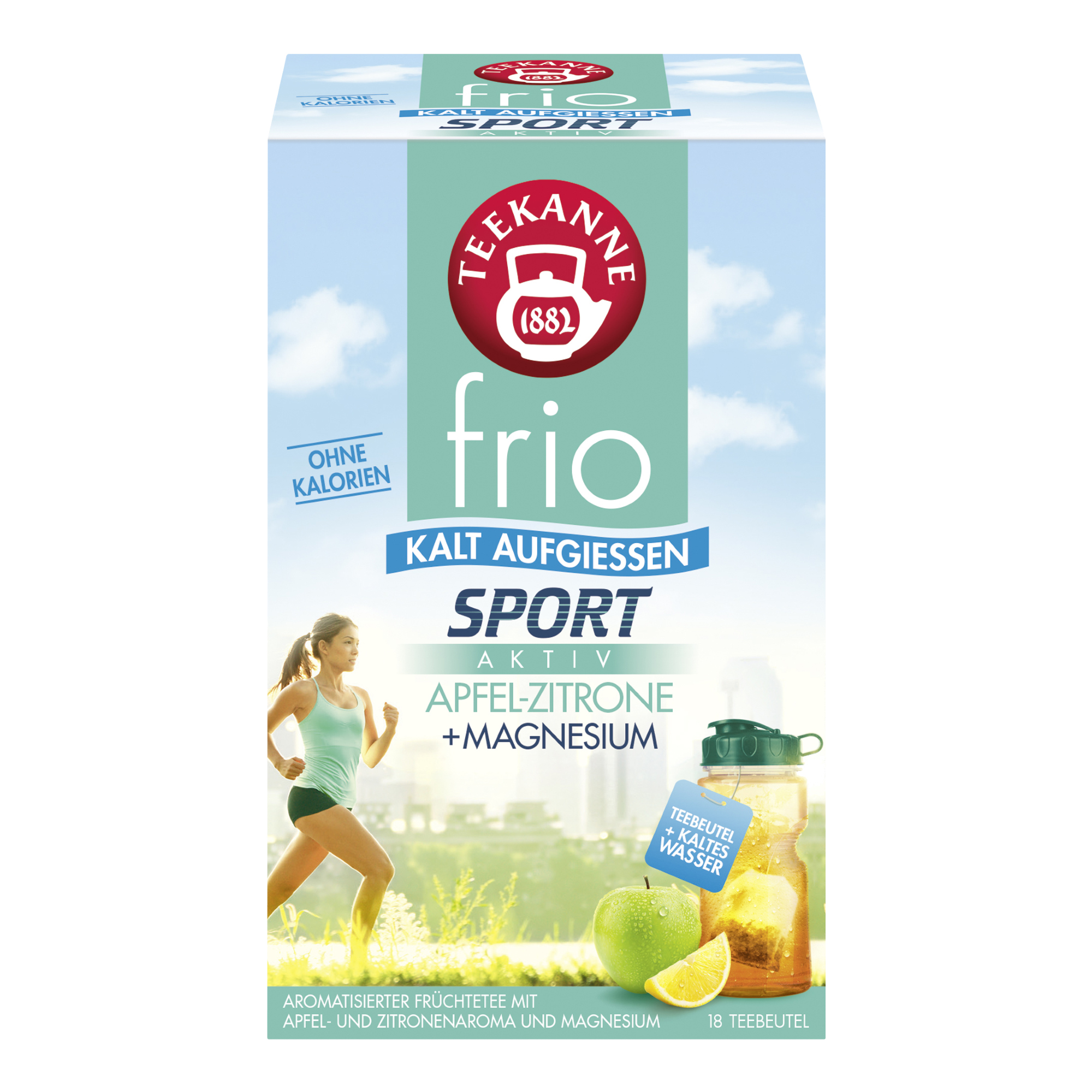 Teekanne Tee frio Sport Aktiv Apfel-Zitrone + Magnesium 18 Btl./Pack.