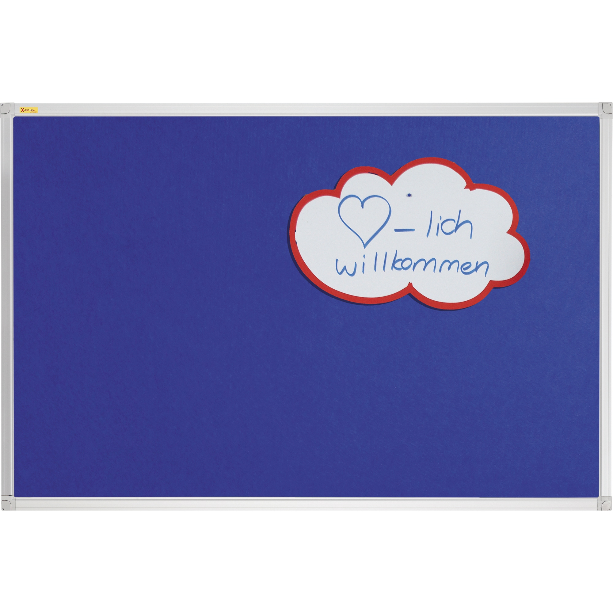 FRANKEN Pinnwand X-tra 60 x 45 cm (B x H) Filz Material des Rahmens: Aluminium, eloxiert/Kunststoff blau