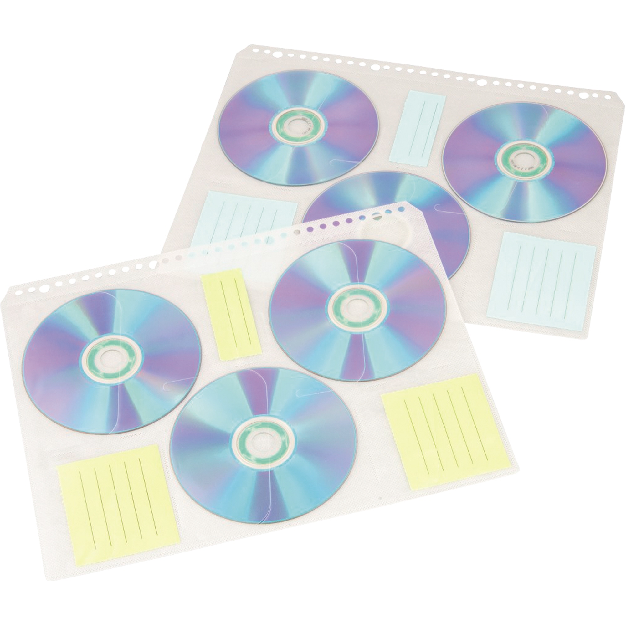 Hama CD/DVD Hülle 23,8 x 0,01 x 29,5 cm (B x H x T) Polypropylen transparent/weiß 10 St./Pack.