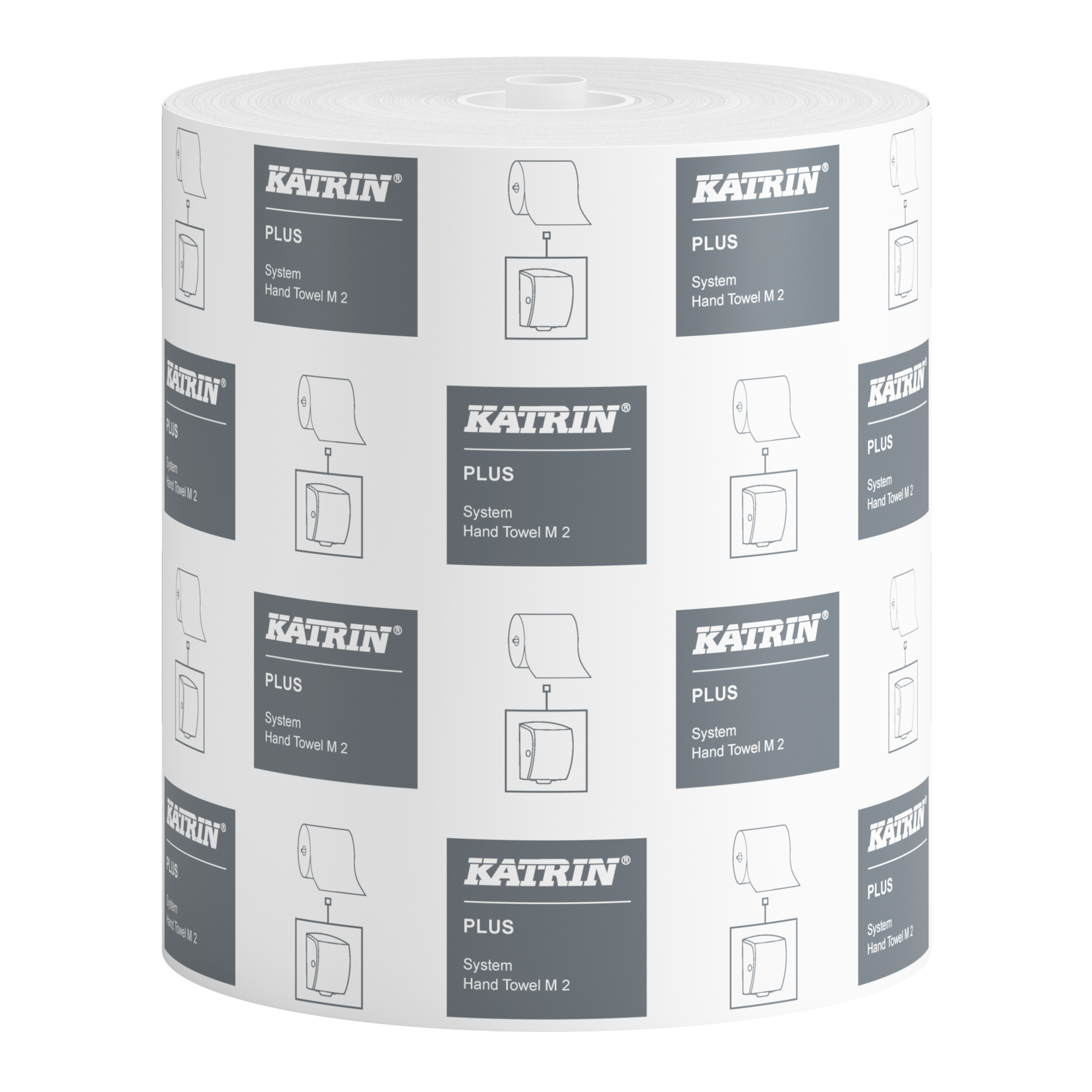 Katrin Handtuchrolle Plus System M 20,9 cm x 180 m (B x L) Tissue weiß 6 Rl./Pack.
