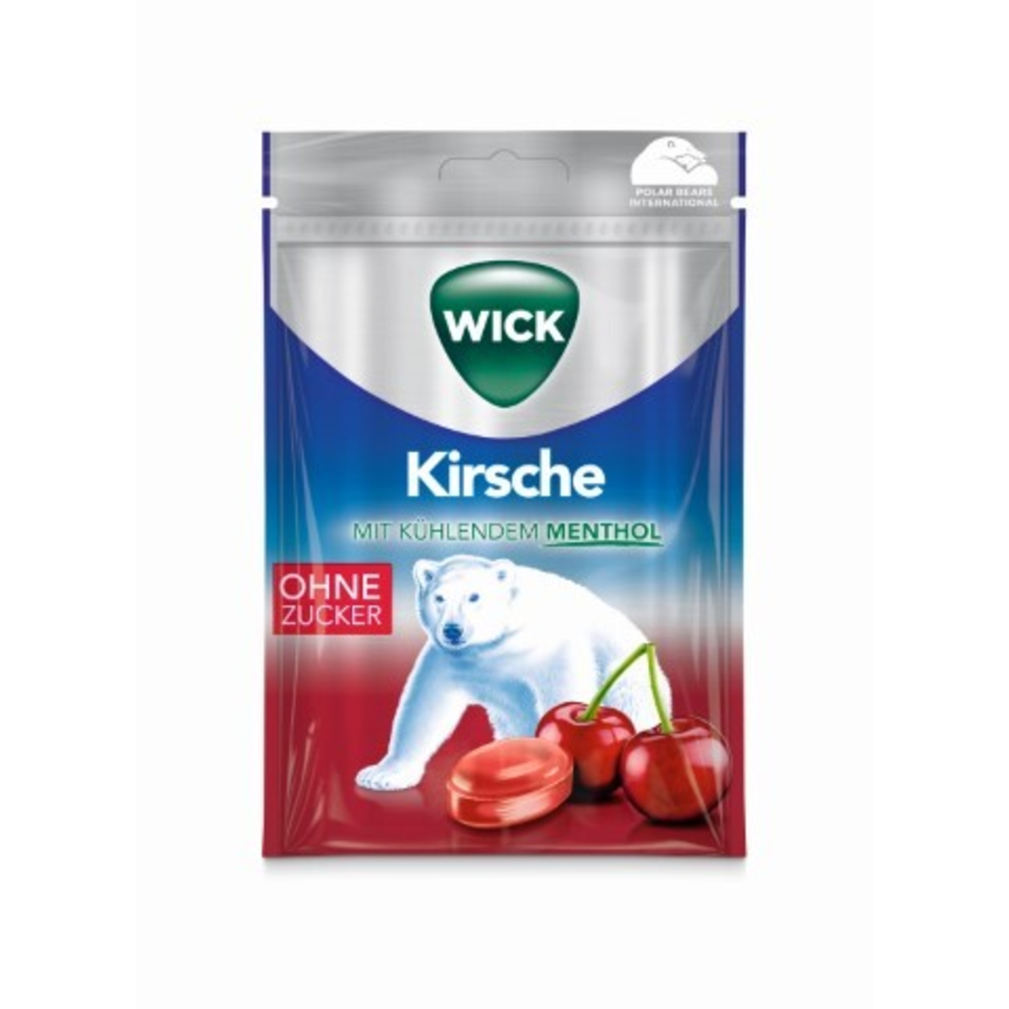 WICK Hustenbonbons Kirsche & Menthol 72 g/Pack.