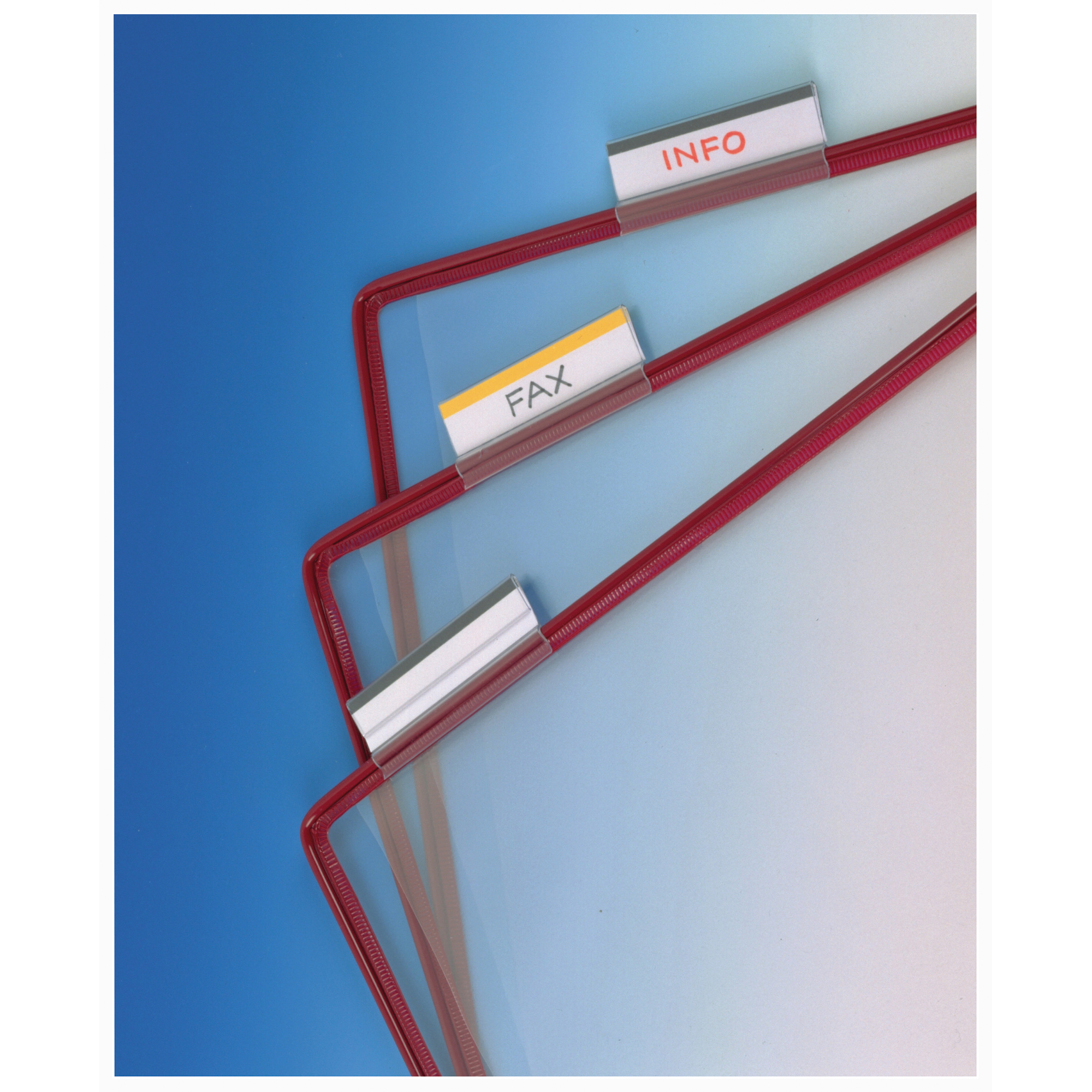 DJOIS Sichttafel Tarifold DIN A4 inkl. Reitern mit Blankoschildern PVC rot 10 St./Pack.
