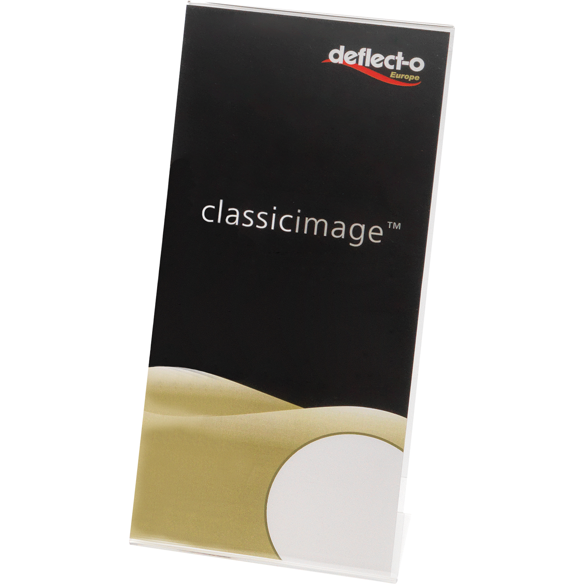 Deflecto® Tischaufsteller Classic Image® 10 x 21,5 x 6,7 cm (B x H x T) 1/3 DIN A4 einseitig verwendbar Polystyrol transparent