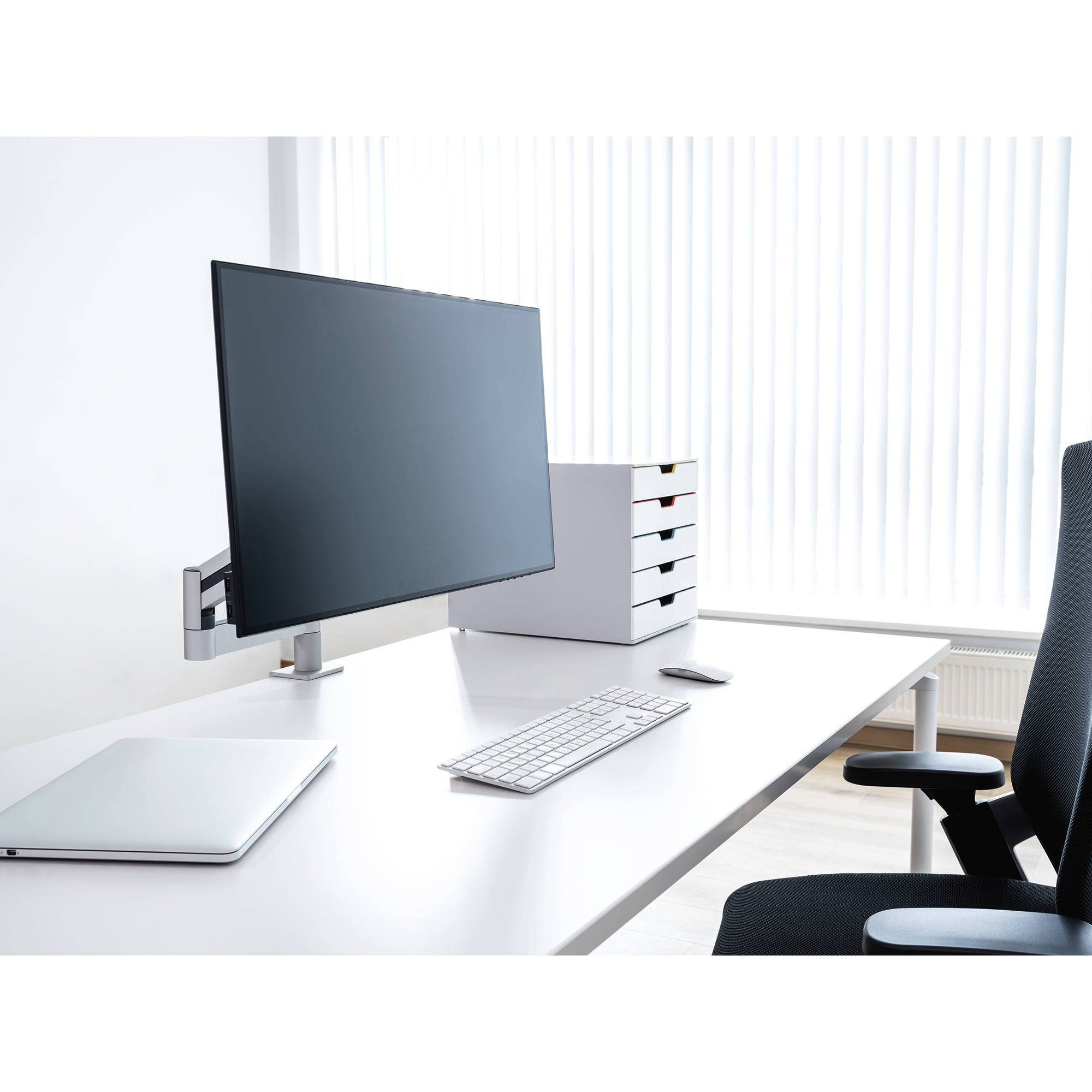 DURABLE Monitorschwenkarm PRO 34,5 x 47 x 12 cm (B x H x T) 3-8kg Aluminium/Kunststoff silber metallic