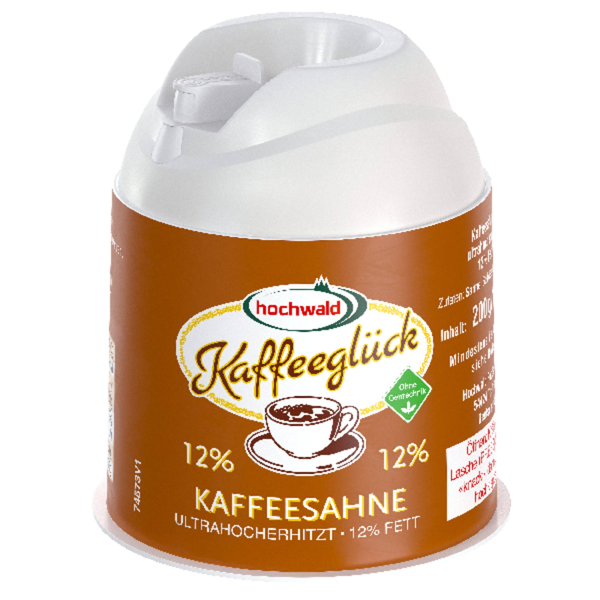 hochwald Kaffeesahne Kaffeeglück Kännchen 12%