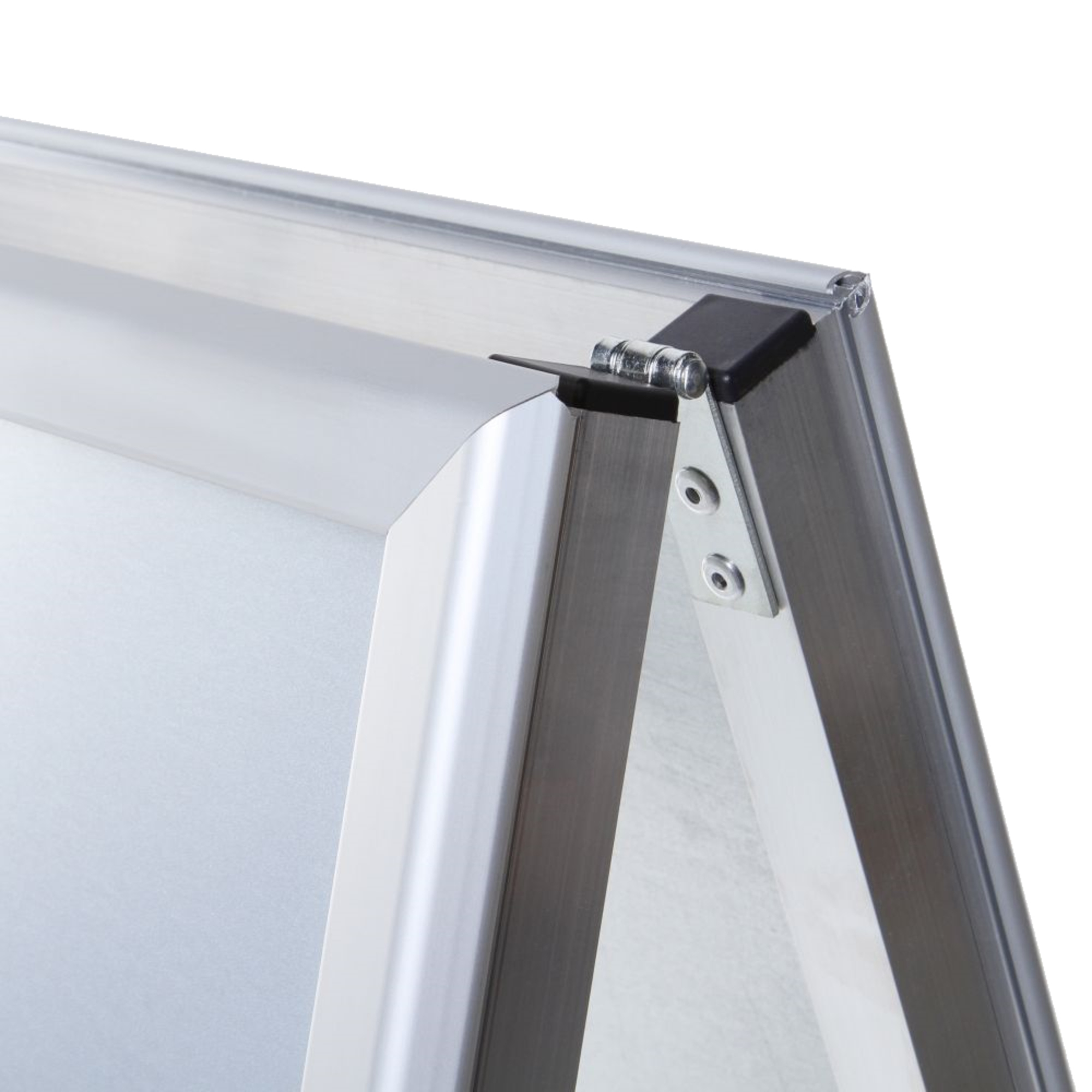 Showdown® Displays Kundenstopper 46,5 x 99,9 x 68,3 cm (B x H x T) DIN A2 Aluminium silber