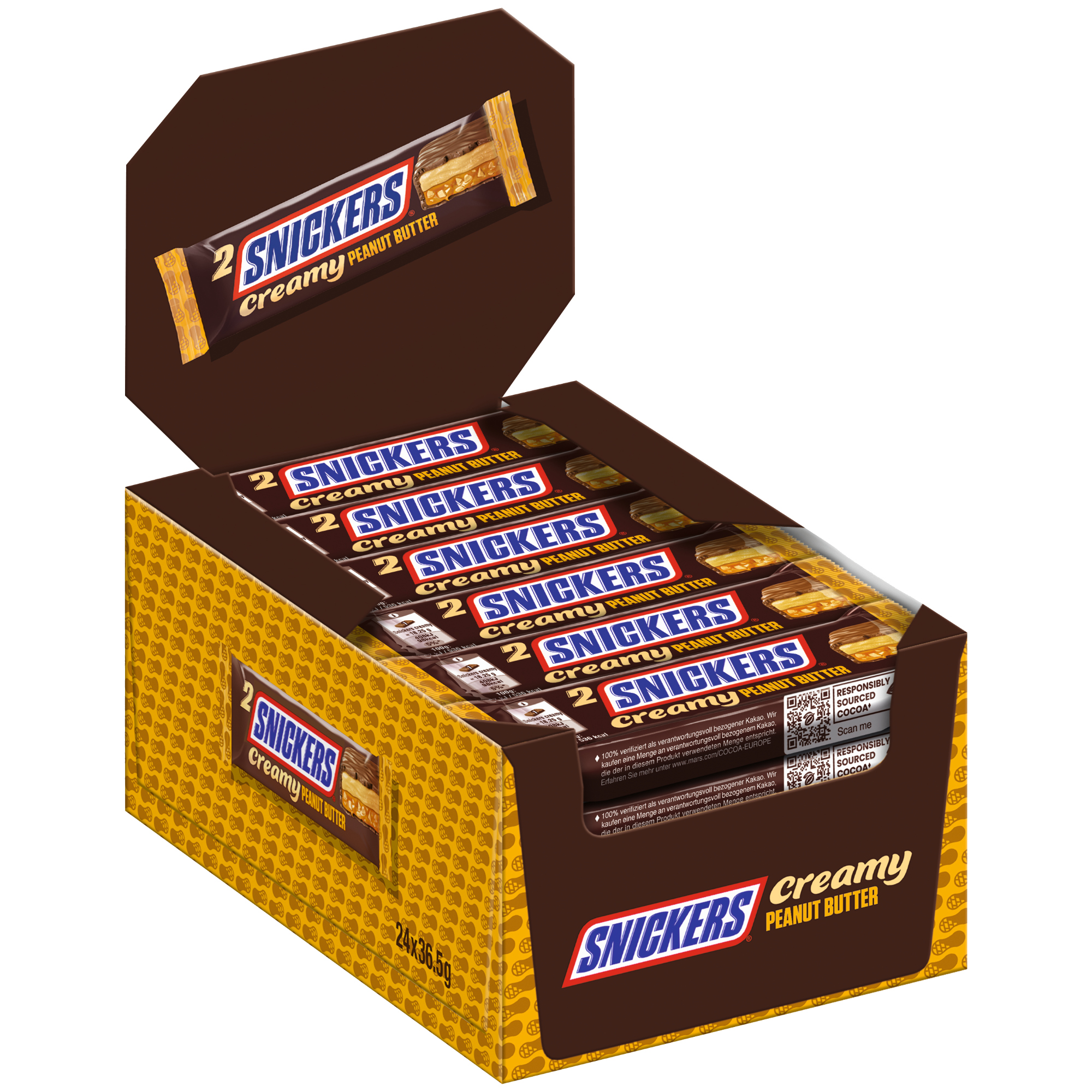 SNICKERS® Schokoriegel Duo Creamy 24 x 36,5 g/Pack.