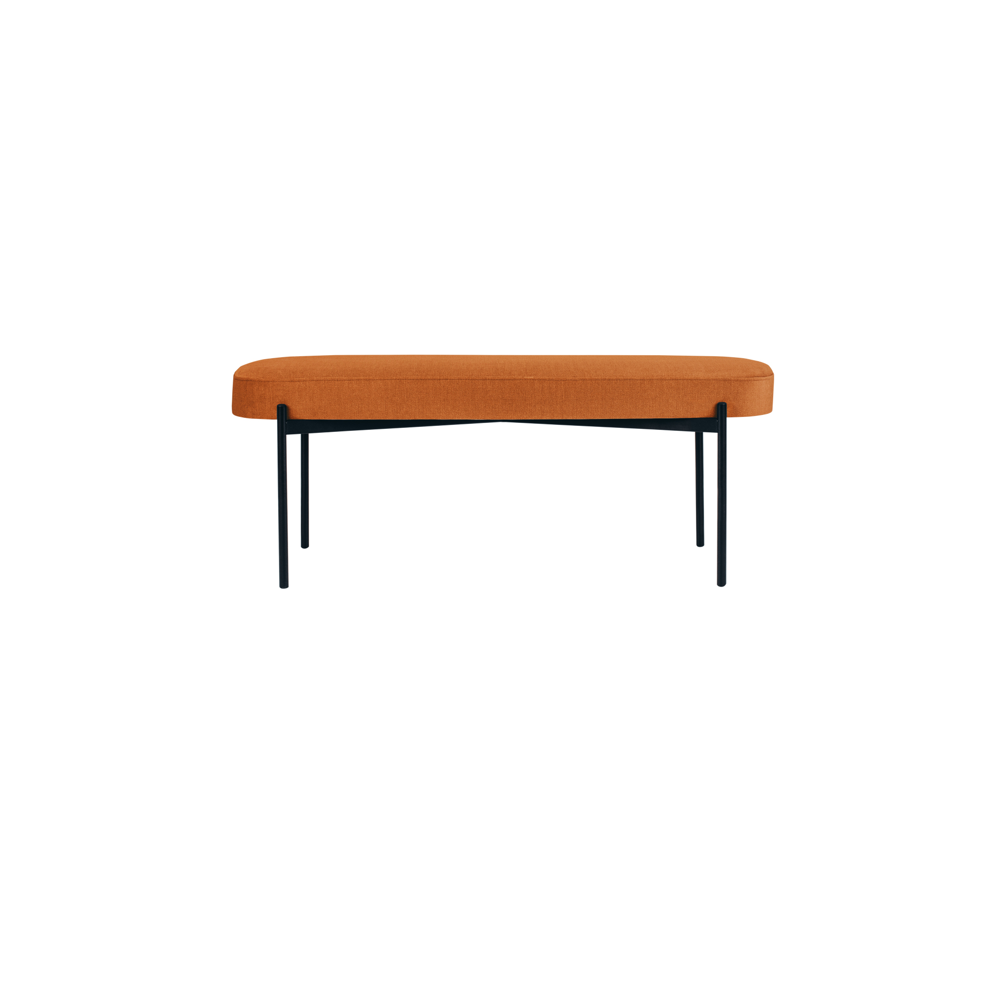 Paperflow Sitzbank GAIA 118 x 45,5 x 42 cm (B x H x T) Werkstoff des Bezuges: Stoff (100 % Polyester) Material der Sitzfläche: Spanplatte rost