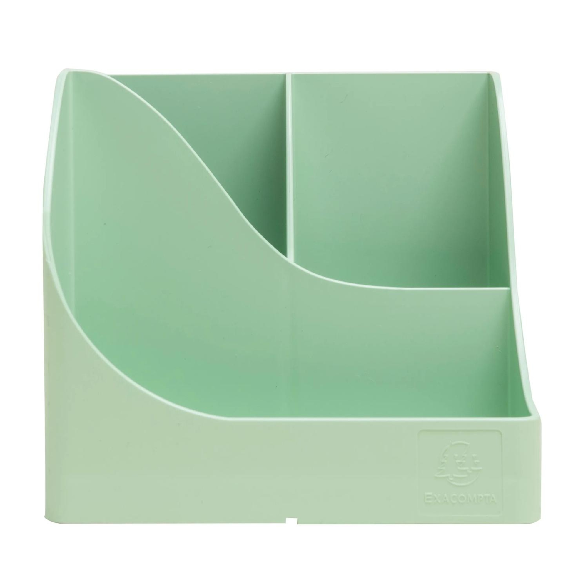 Exacompta Stifteköcher PEN-WAVE AutentiK 11,9 x 10,9 x 15,5 cm (B x H x T) Polystyrol, recycelt salbeigrün