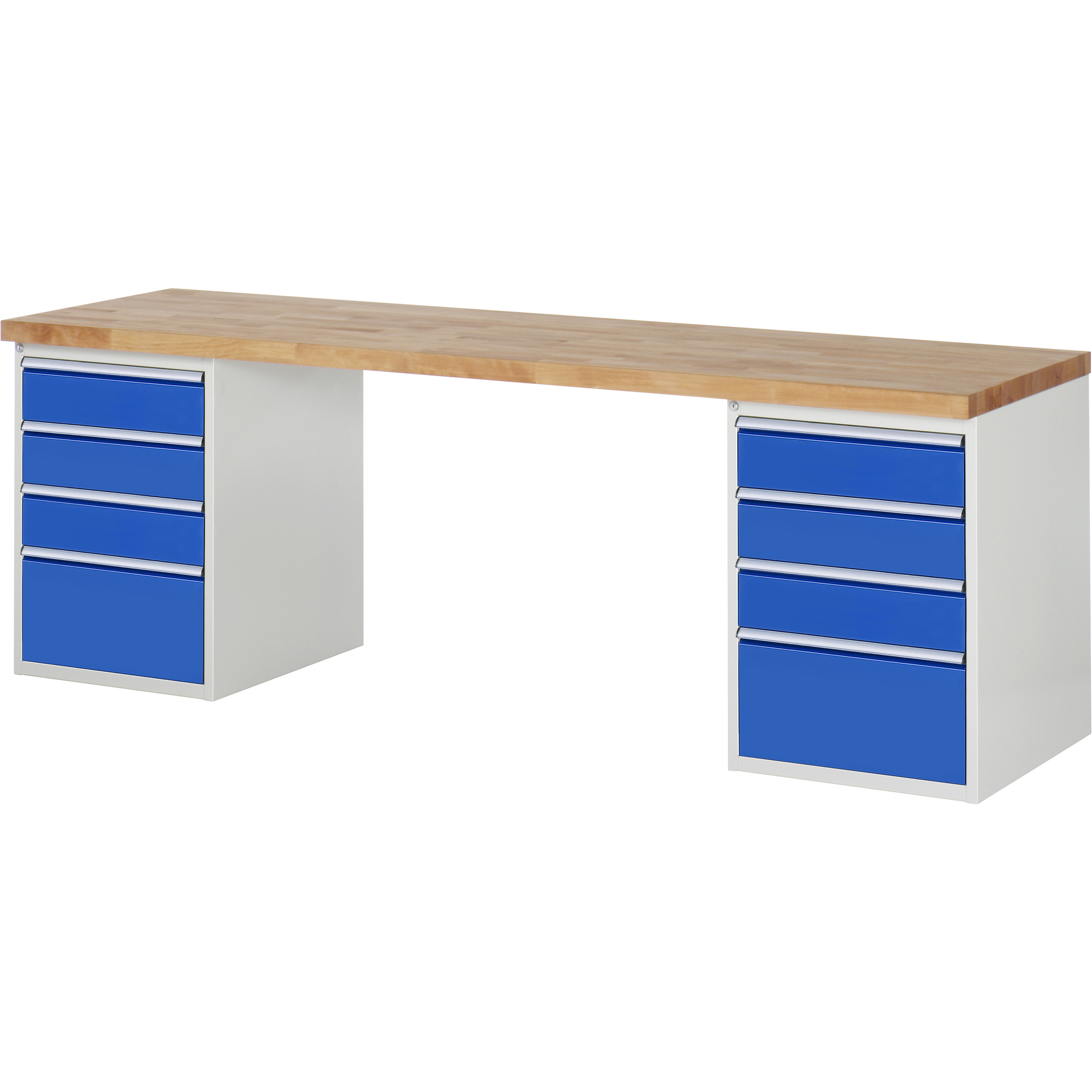 RAU Werkbank 7000 2.500 x 890 x 700 mm (B x H x T) enzianblau lichtgrau
