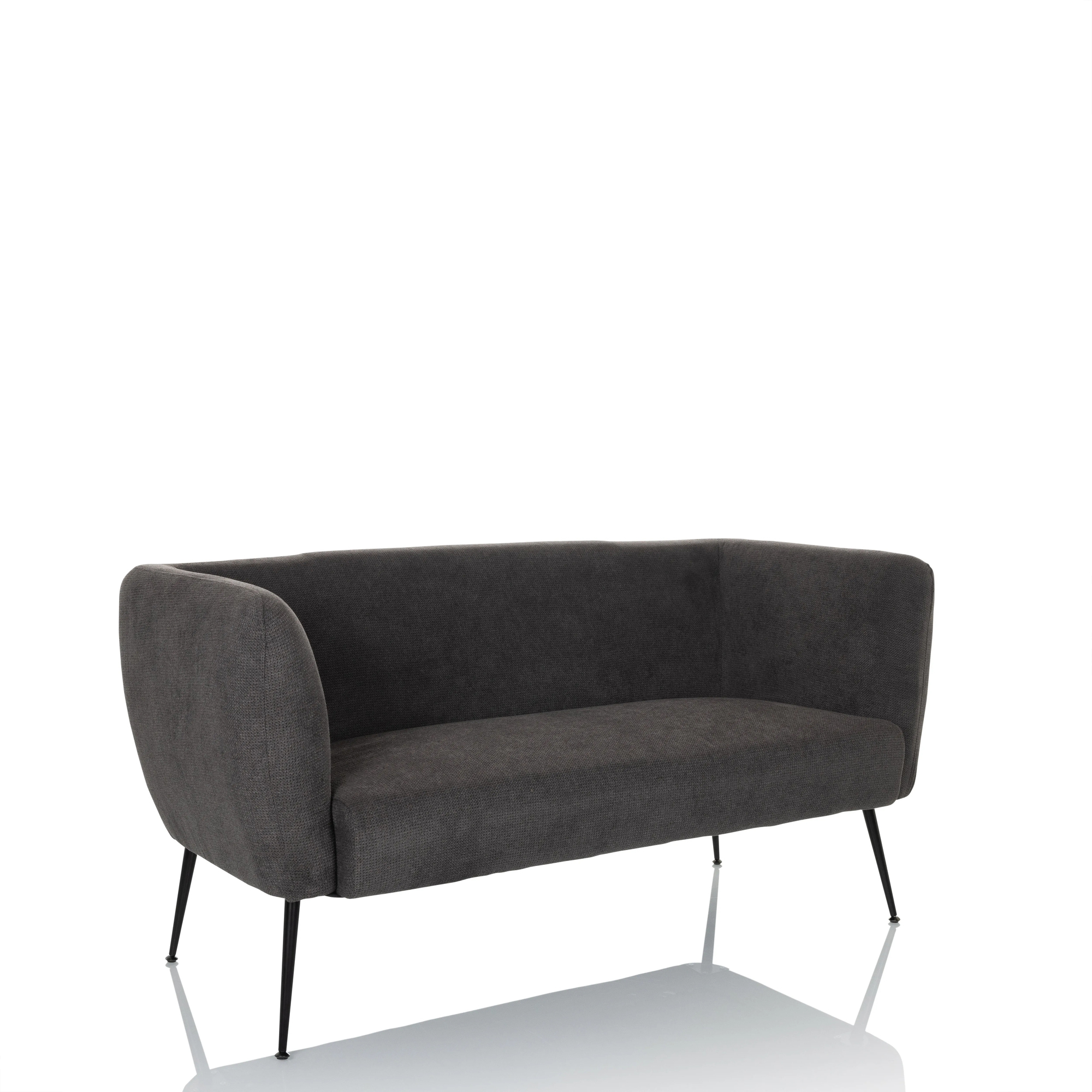 hjh OFFICE Sofa HAYRIVER 140 x 71 x 73 cm (B x H x T) 100 % Polyester grau