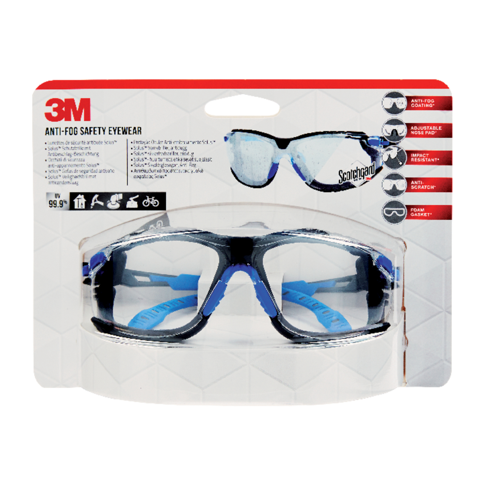 3M Schutzbrille Solus™ Anti-Fog 1000 Polycarbonat transparent