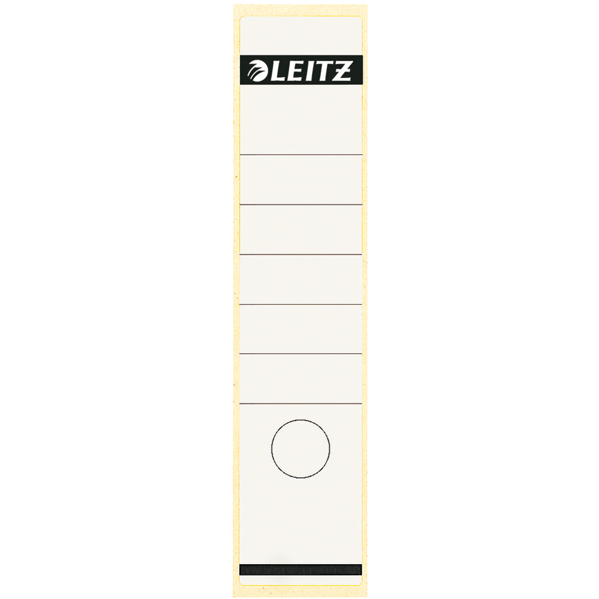 Leitz Ordnerrückenetikett breit/lang 61,5 x 285 mm (B x H) selbstklebend mit Griffloch weiß 100 Etik./Pack.