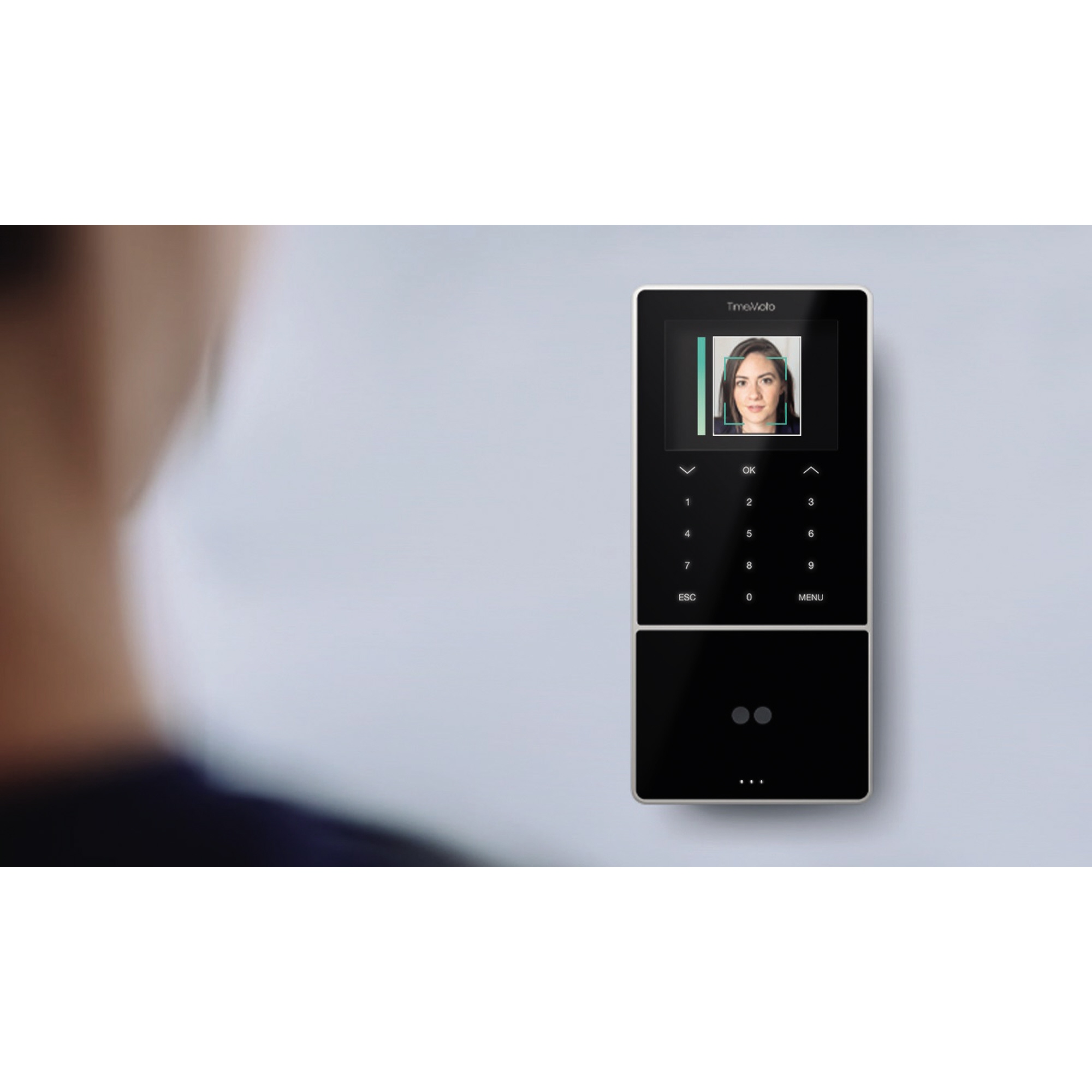 TIMEMOTO Zeiterfassungssystem TM-838 SC 9,95 x 21,5 x 4,43 cm (B x H x T) RFID-Sensor Windows® universell LAN, WiFi, USB-Host