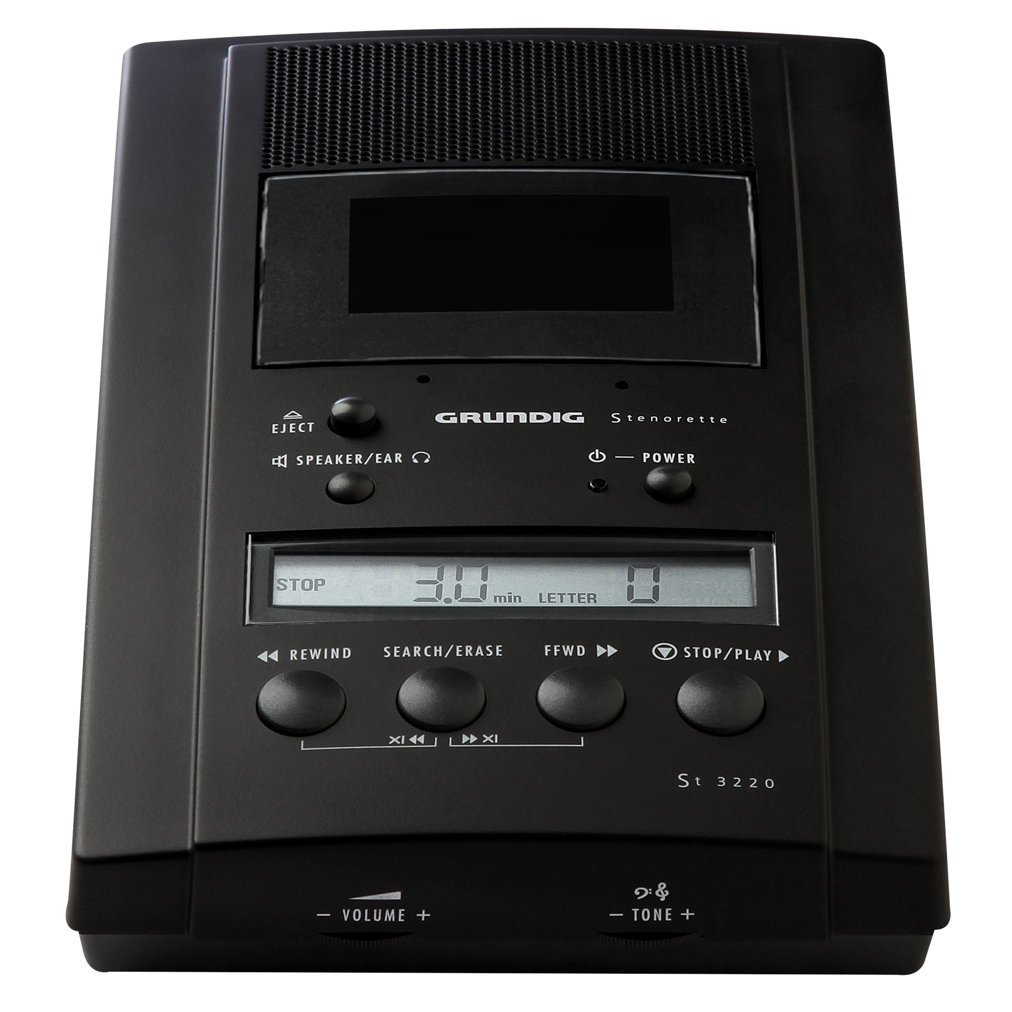 Grundig Analoges Diktier- und Wiedergabegerät Stenorette St 3220 12 x 5,4 x 21 cm (B x H x T) inkl. Netzteil 683 670g