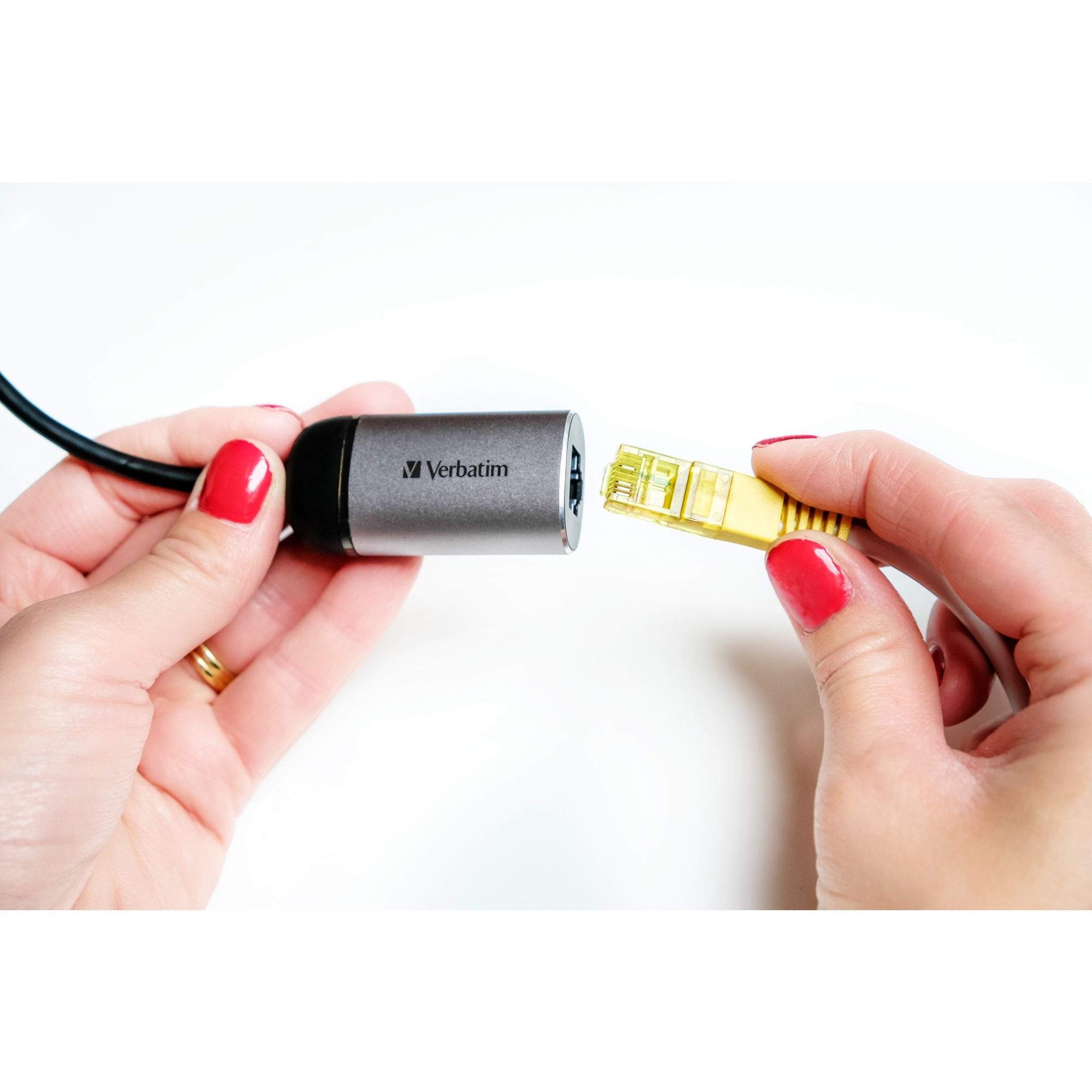 Verbatim Adapter USB-C-Stecker/LAN-Buchse schwarz/grau