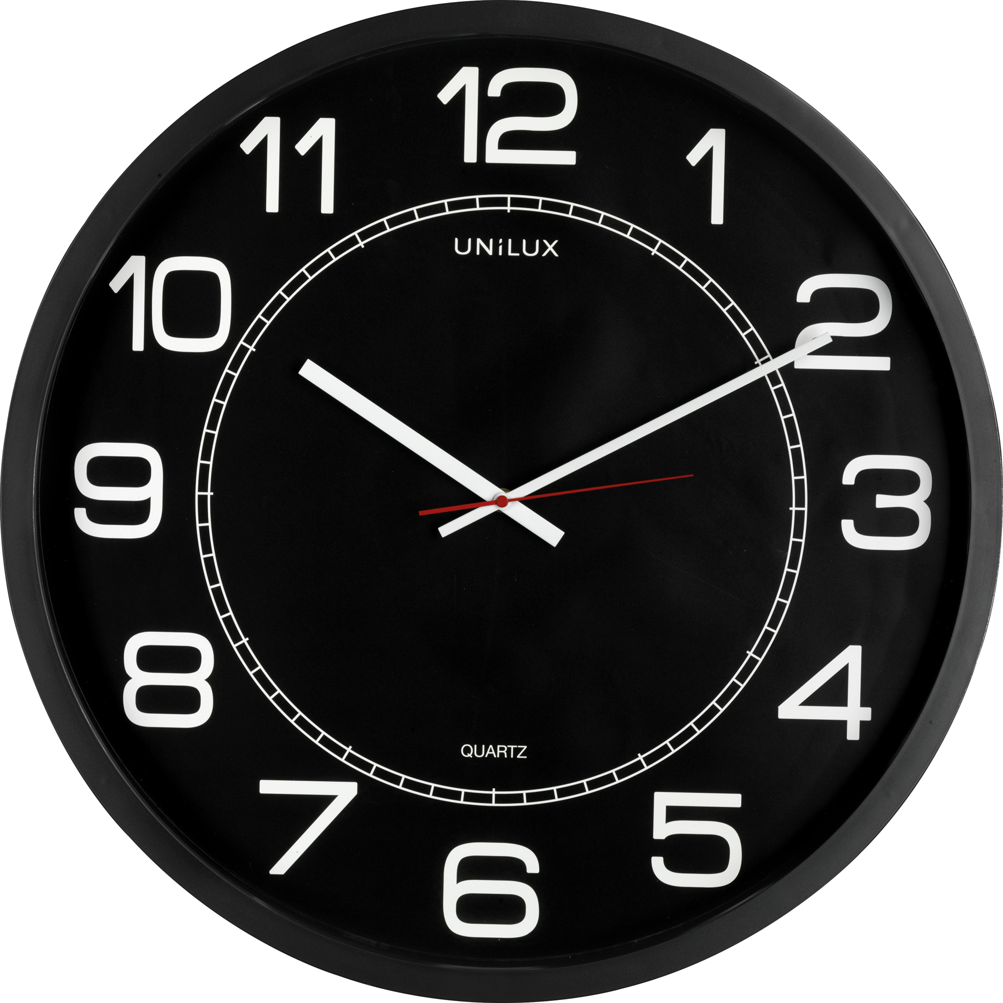 UNILUX Wanduhr Mega 57,5cm Kunststoff schwarz
