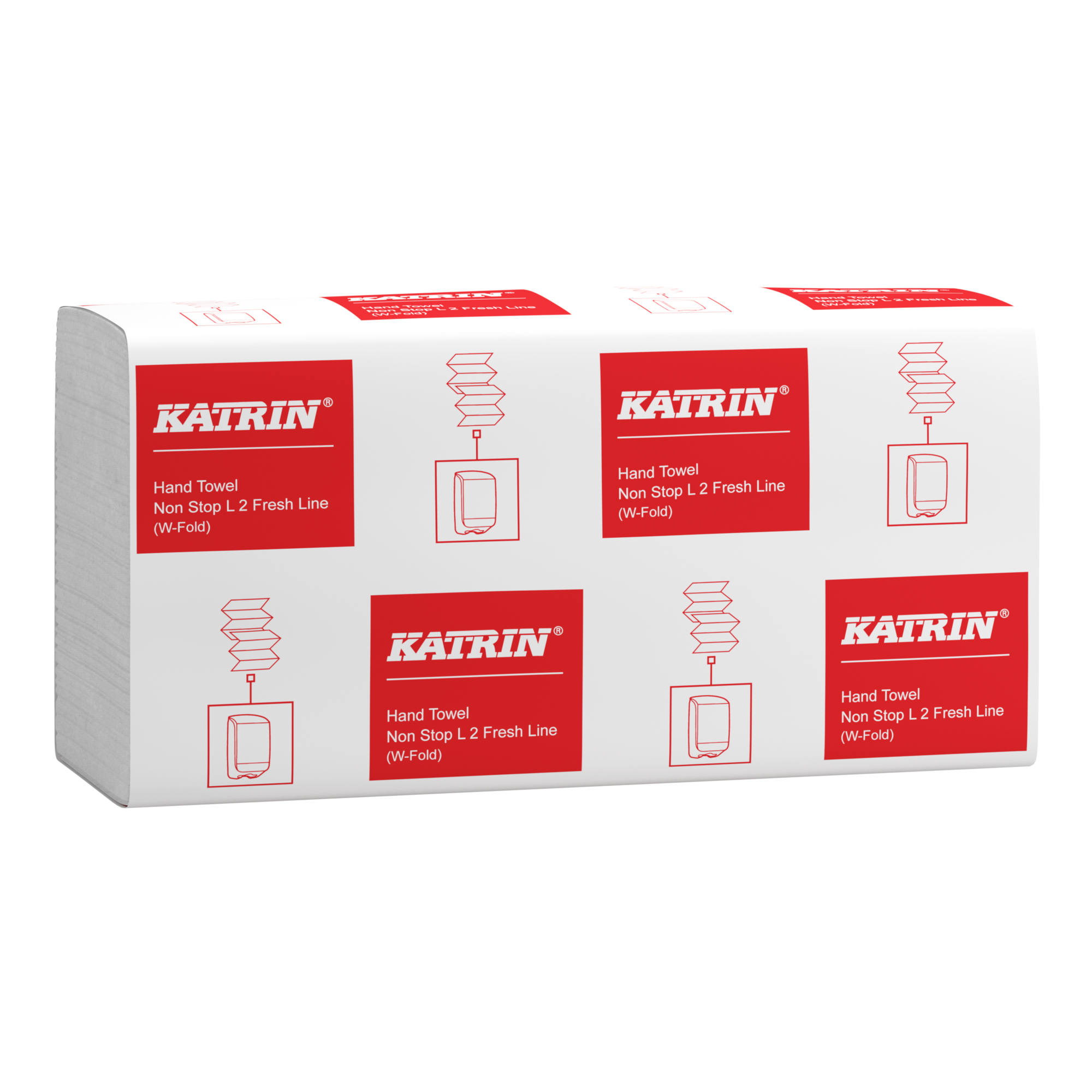 Katrin Papierhandtücher Non Stop L Fresh Line 32 x 20,3 cm (B x L) Tissue weiß 25 x 135 Bl./Pack.