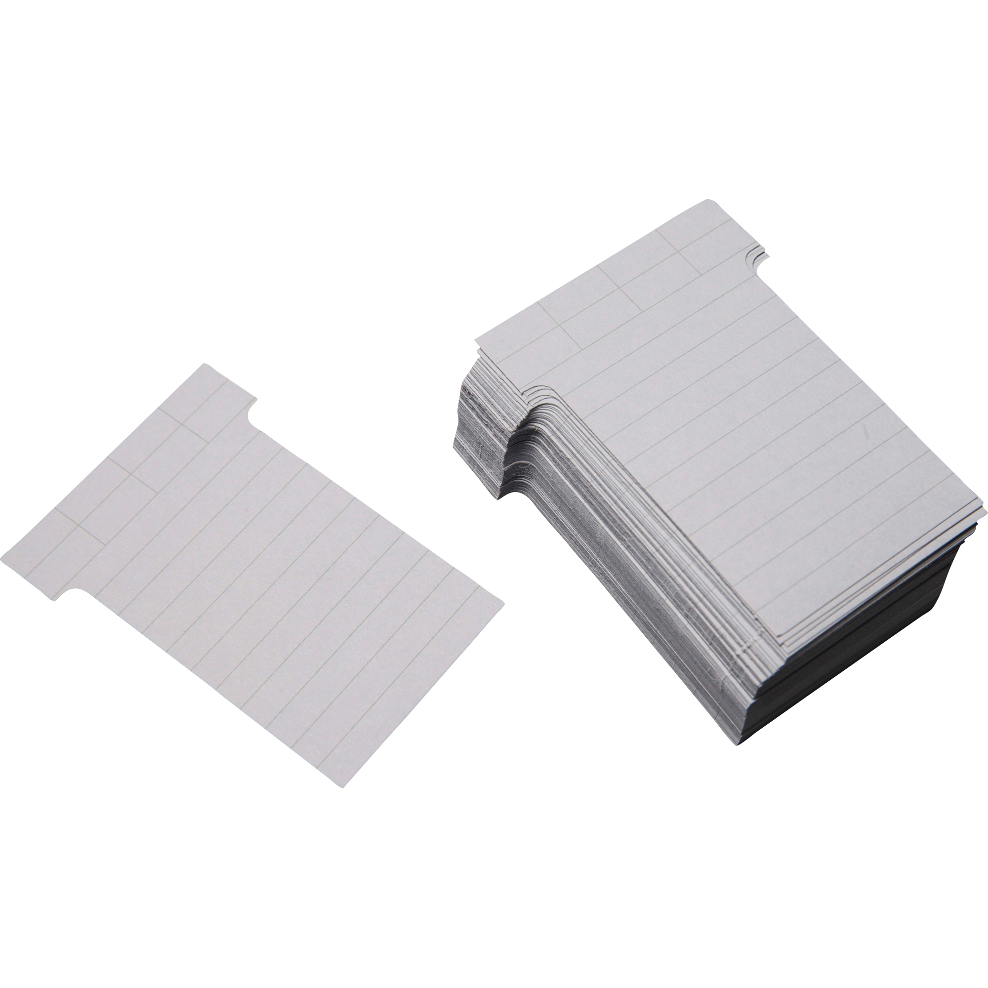 Ultradex T-Karte 60 x 85 mm (B x H) 170g/m² liniert Karton hellgrau 100 St./Pack.