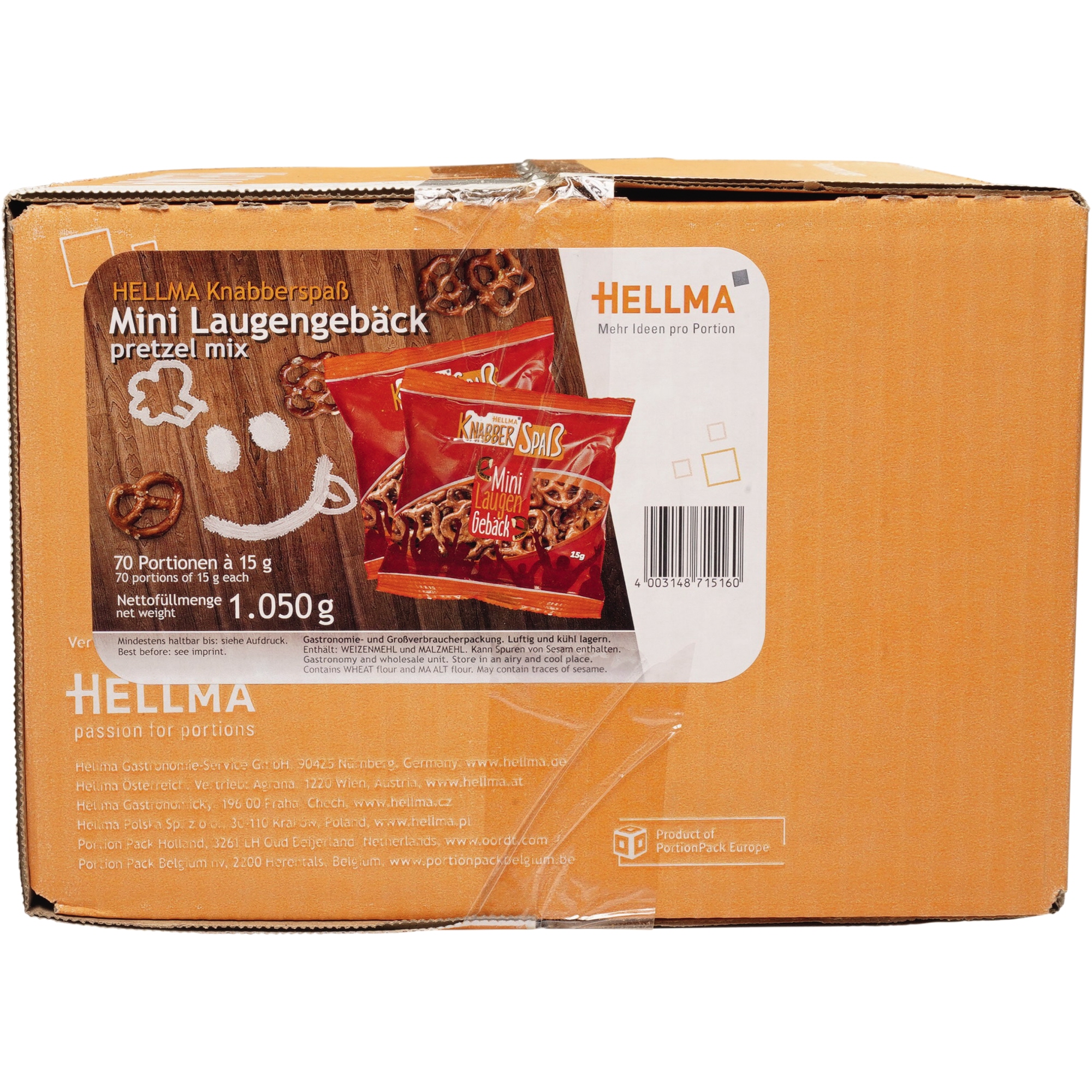 Gebäck Mini Laugengebäck 70 x 15 g/Pack.