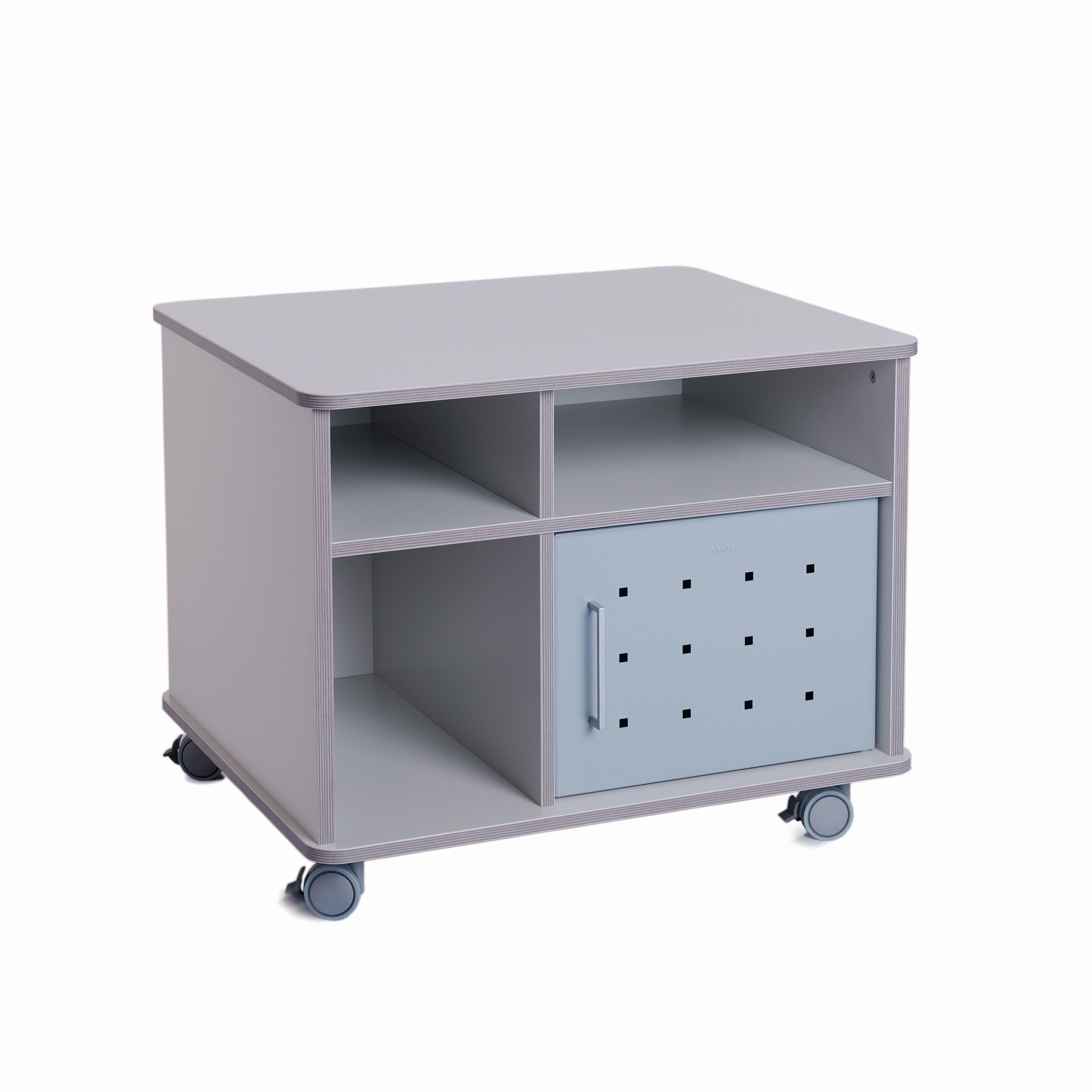 rocada Ablagewagen 575 x 590 x 720 mm (B x H x T) 125kg Holzfaser, melaminbeschichtet grau