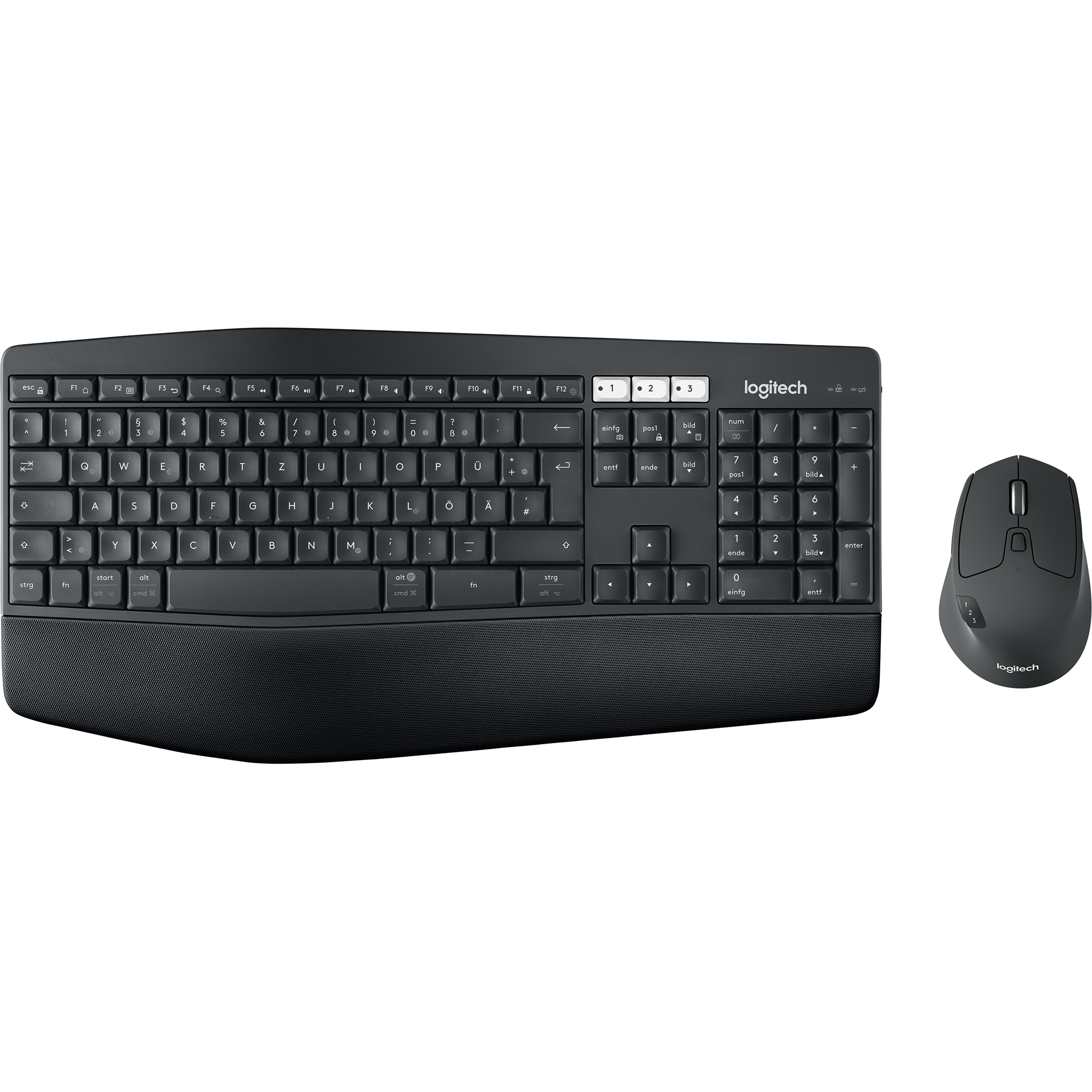 Logitech Tastatur-Maus-Set MK850 PERFORMANCE Windows®, Mac universell USB-A 10m inkl. Unifying-USB-Empfänger schwarz