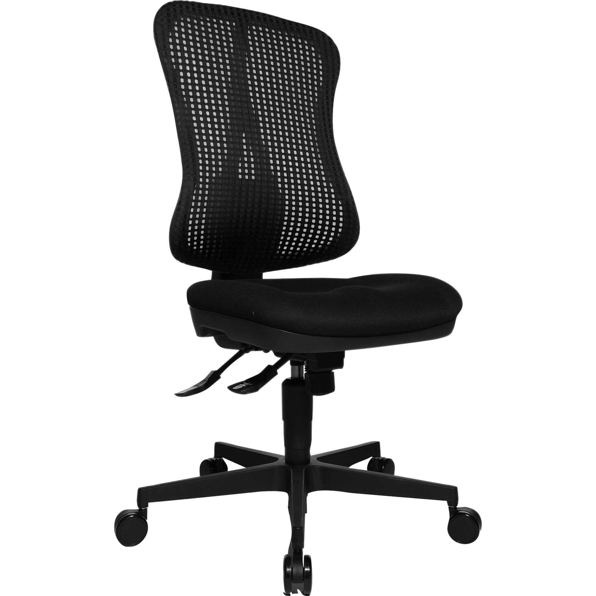 TOPSTAR Bürodrehstuhl Head Point SY 39-51cm Punktsynchronmechanik Rolle hart gebremst (für Teppichboden) optionales Zubehör: Armlehnen 7127: P4, 7038: B2 Polyamid