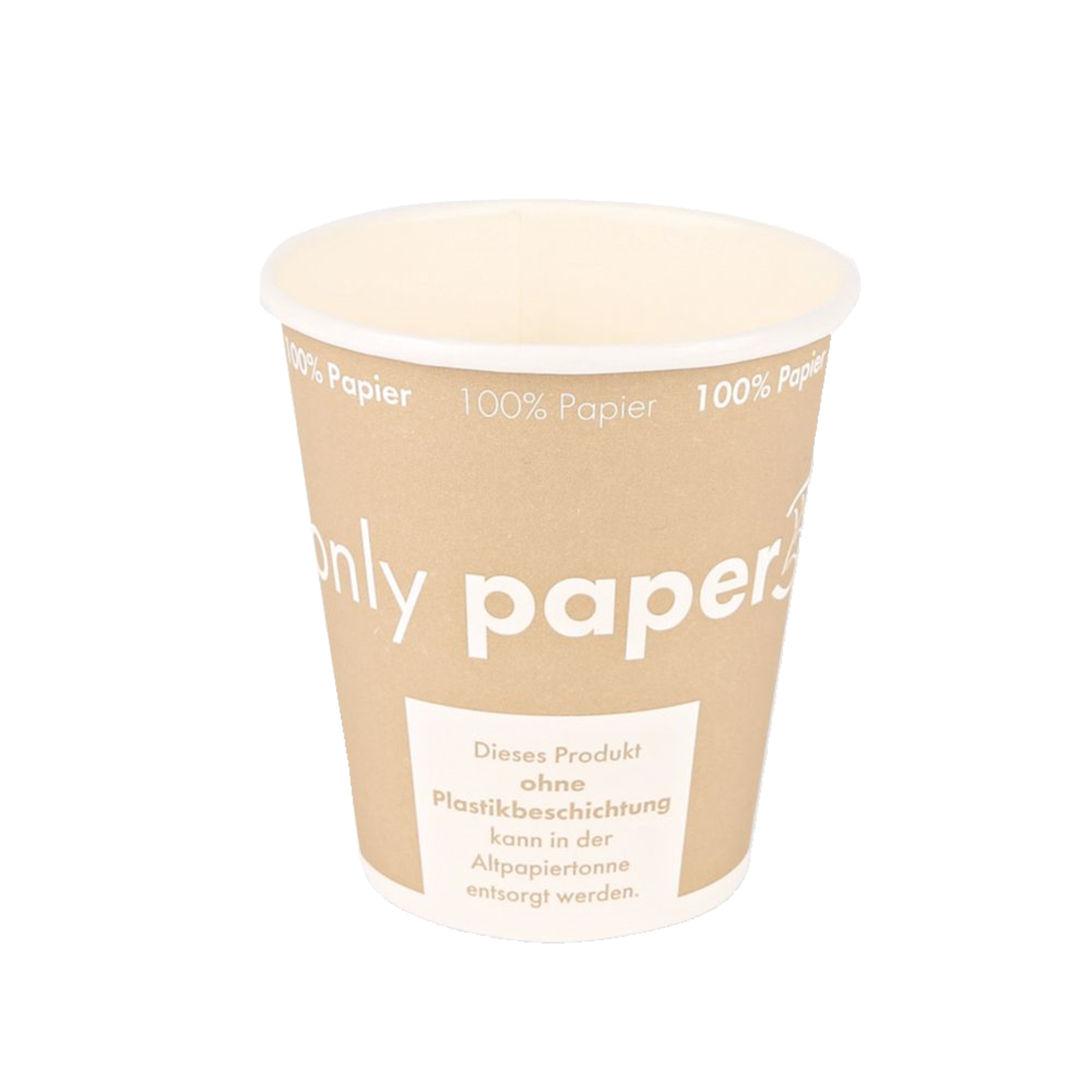 NATURE Star Trinkbecher Einweg 250ml Hartpapier hellbraun 50 St./Pack.